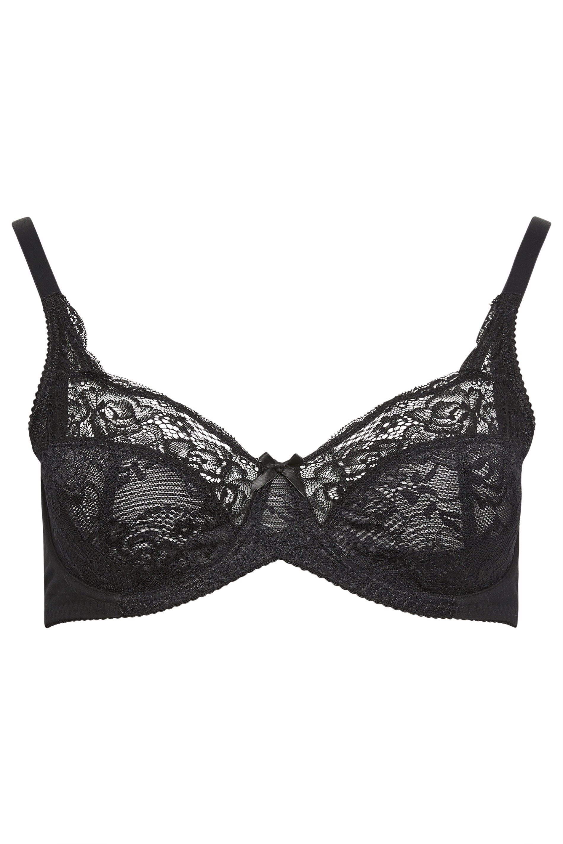 M&Co Black Lace Non-Padded Floral Bra | M&Co 6
