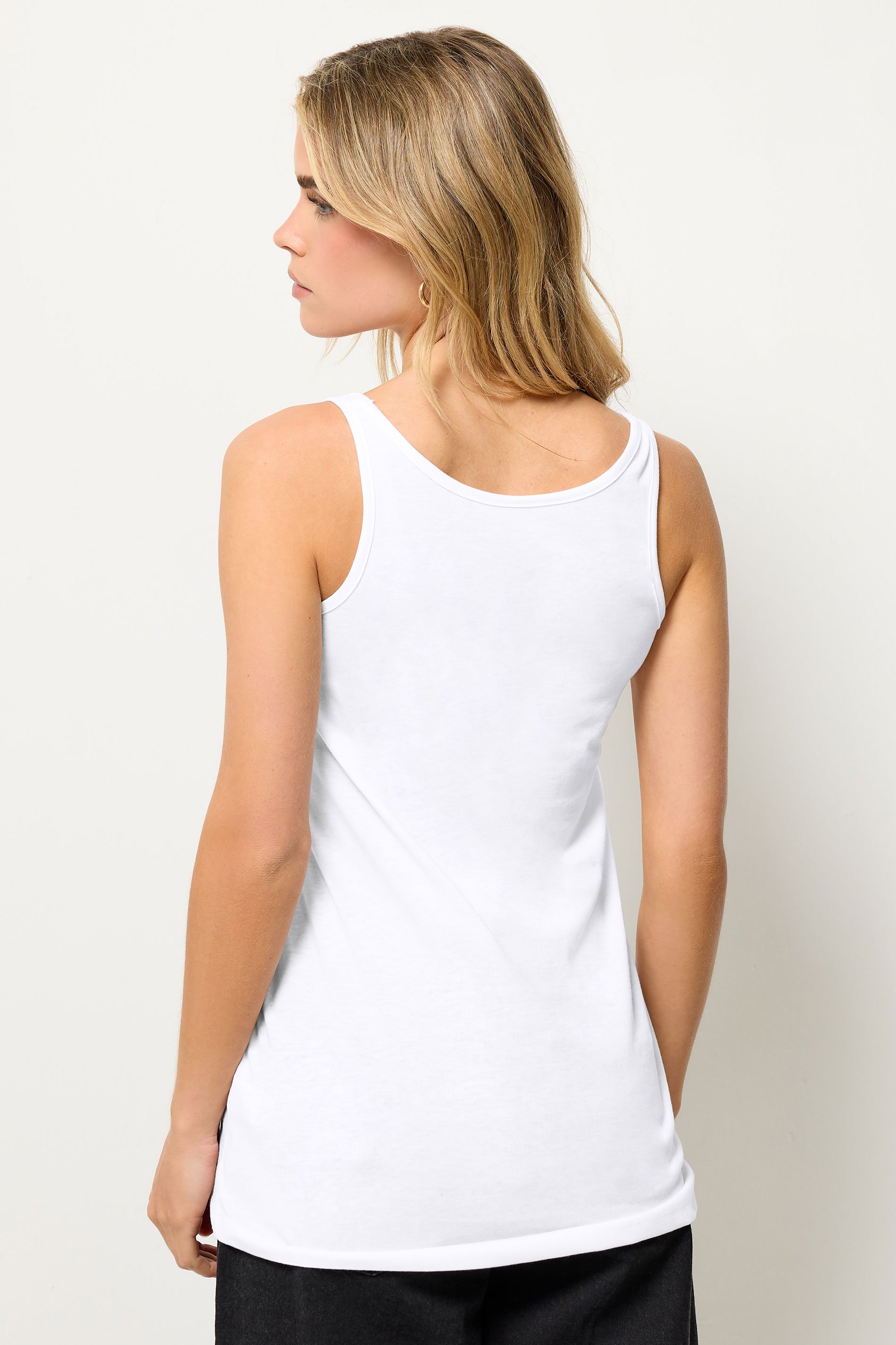 PixieGirl Petite Women's 2 PACK Black & White Dipped Hem Vest Tops | PixieGirl 5