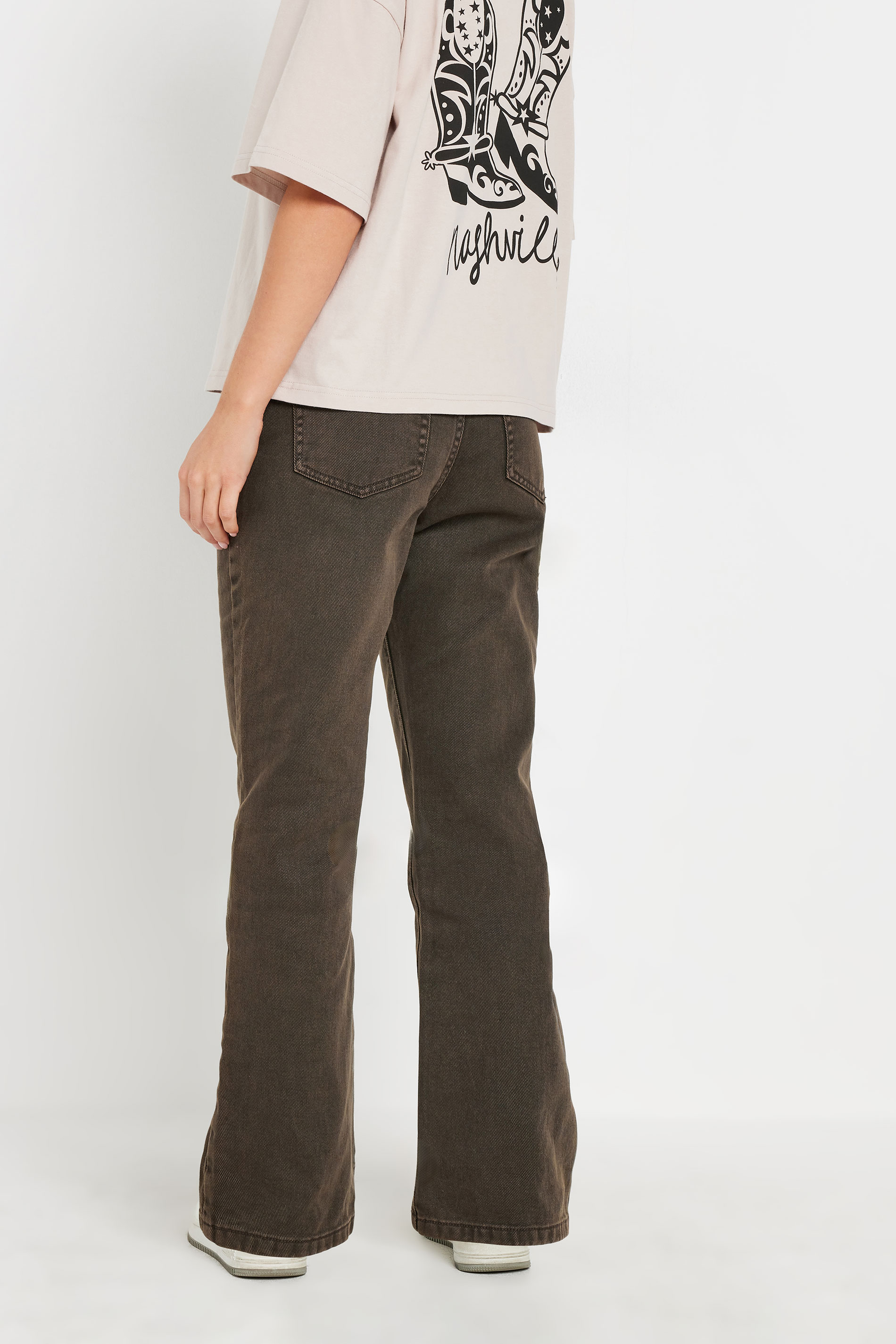 PixieGirl Petite Women's Brown Straight Leg Jeans | PixieGirl  3