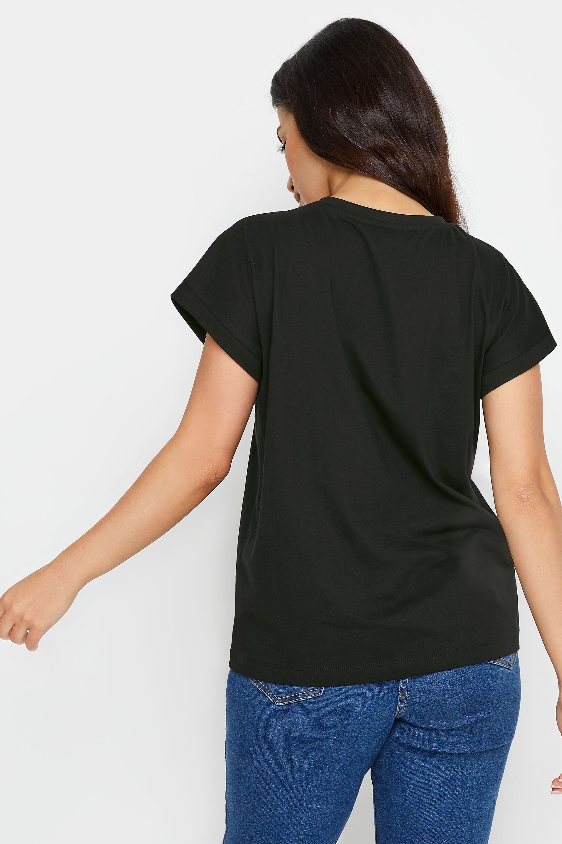 PixieGirl Petite Women's Black 'Valencia' Slogan Short Sleeve T-Shirt | PixieGirl 3