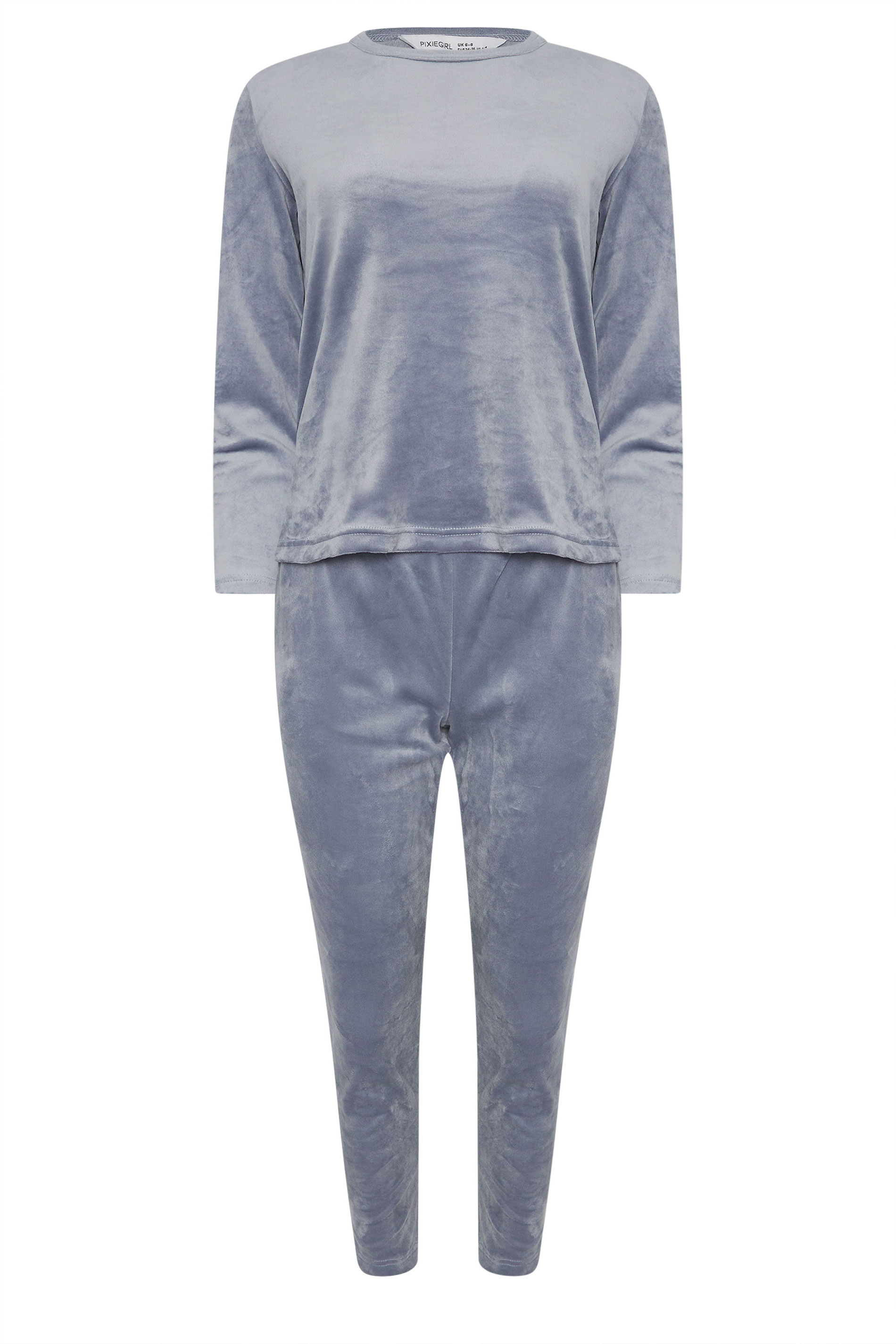 PixieGirl Petite Women's Blue Luxe Fleece Pyjama Set | PixieGirl 5