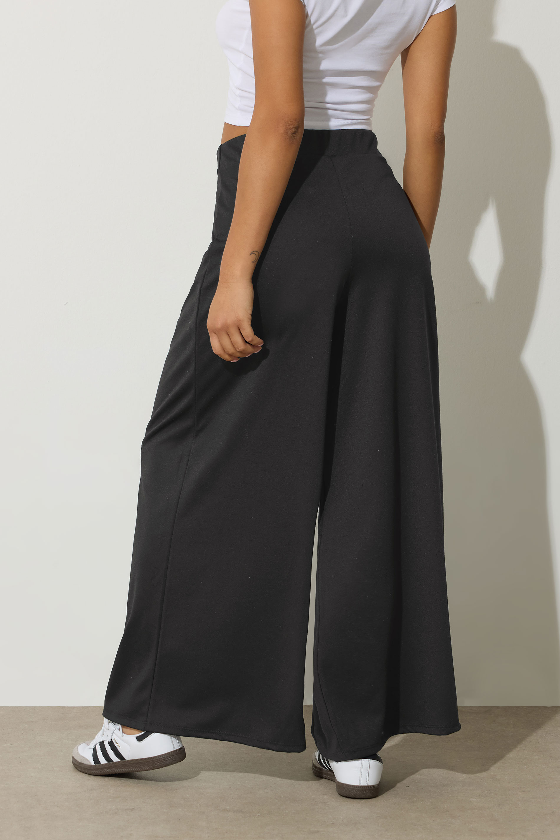 PixieGirl Petite Women's Black Ponte Palazzo Trousers | PixieGirl 3