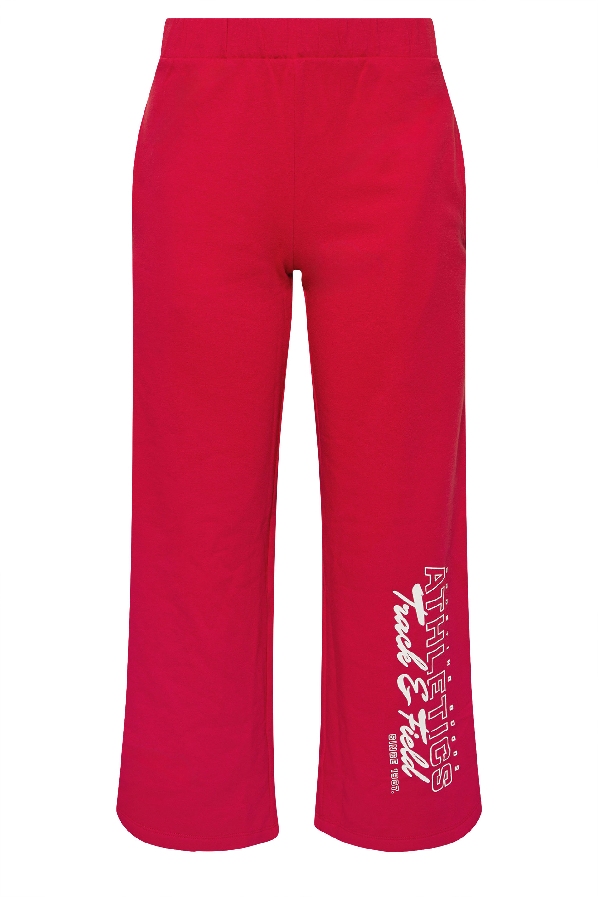 PixieGirl Petite Women's Red Athletics Wide Leg Jogger | PixieGirl 6