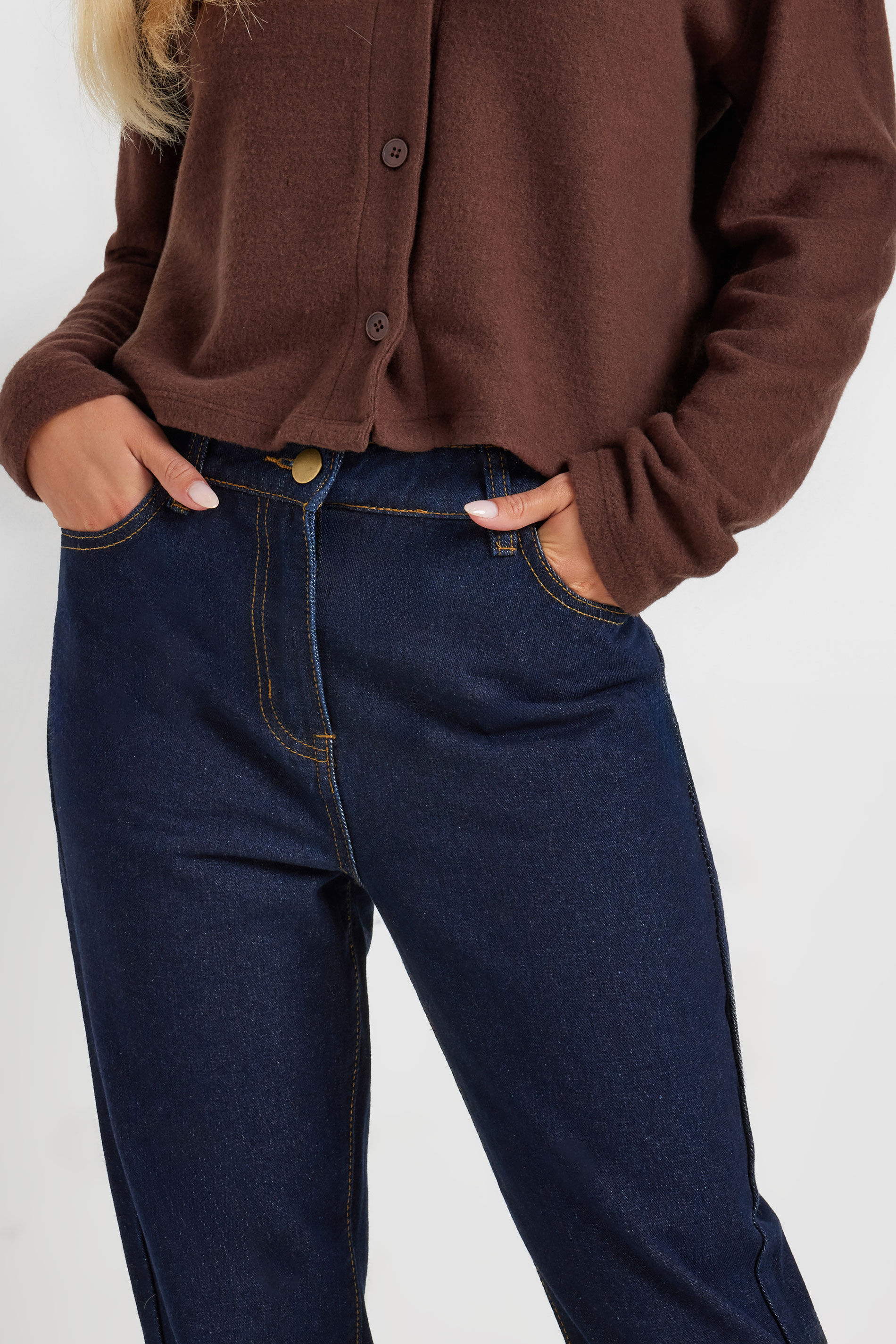 PixieGirl Petite Women's Dark Blue Straight Leg Jeans | PixieGirl 4