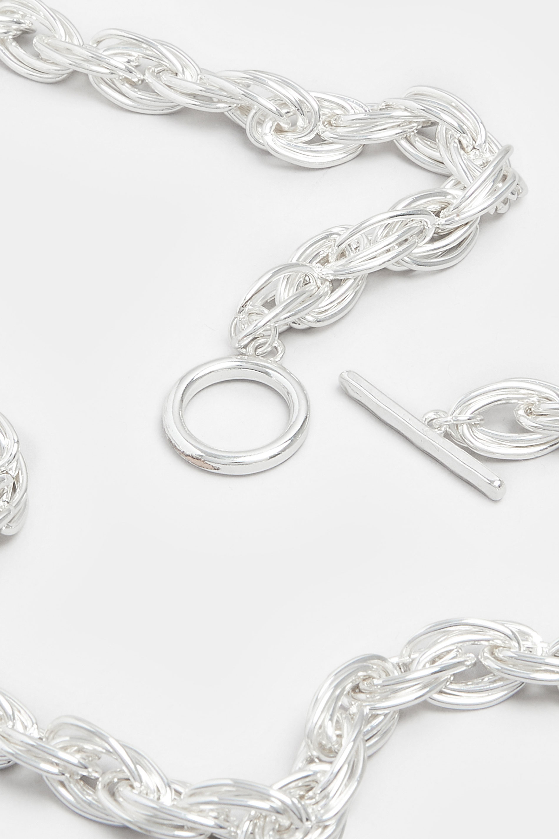 Silver Tone Multi Link Chain Necklace | Yours Clothing 3