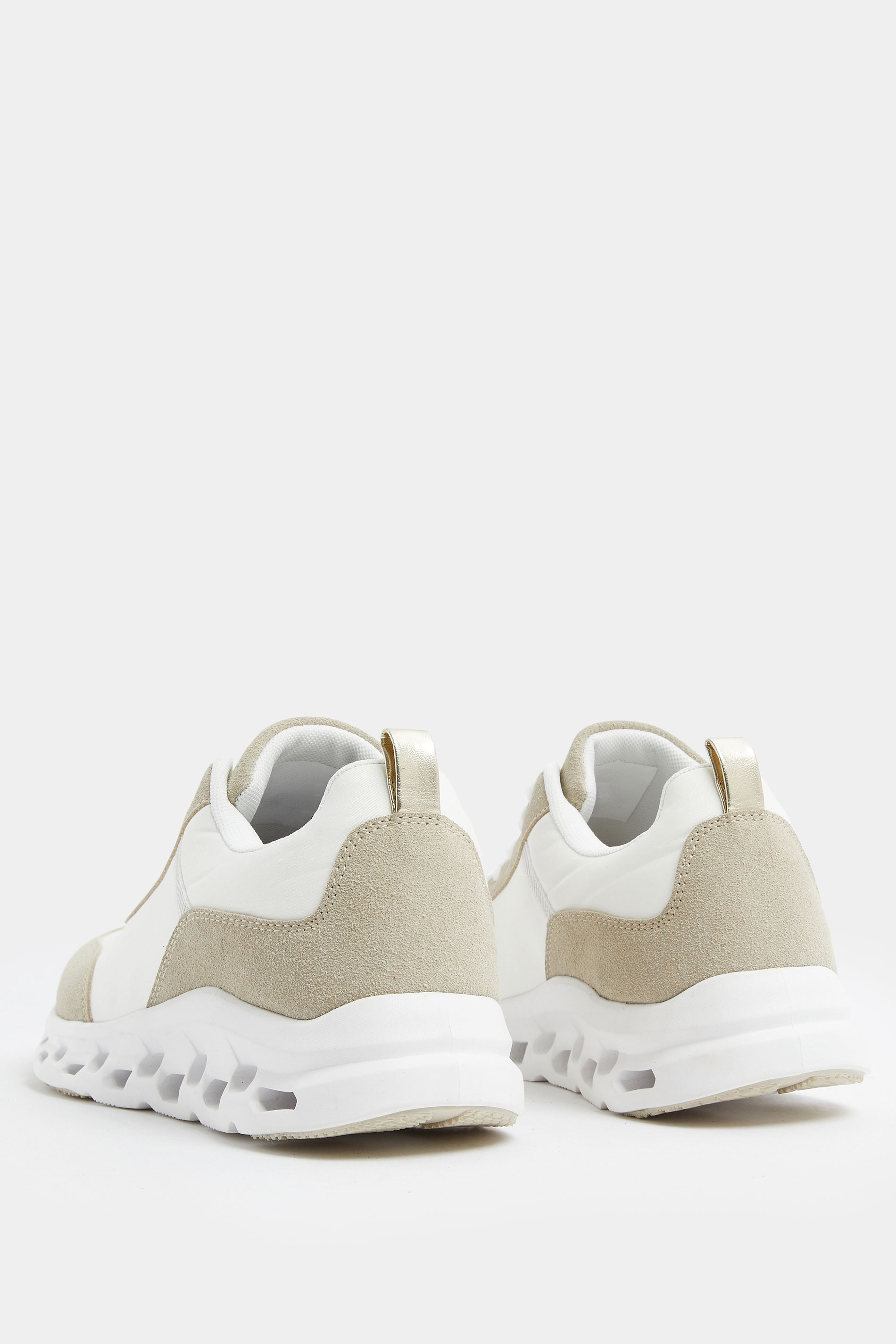 White Contrast Chunky Runner Trainers In Extra Wide EEE Fit | Yours Clothing 4