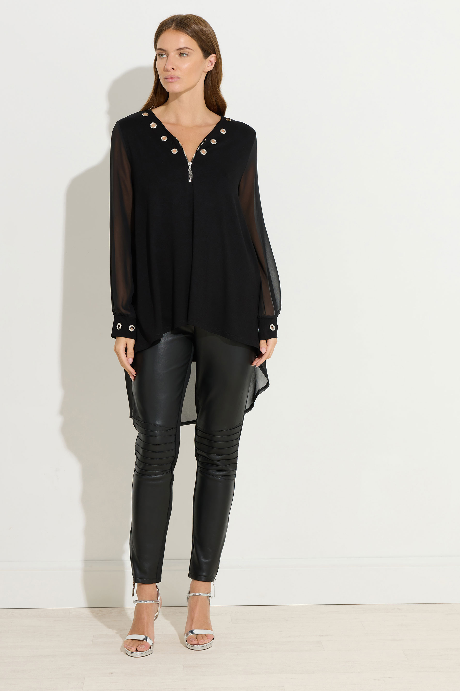 STAR Black Eyelet Zip Top | StarByJM 4
