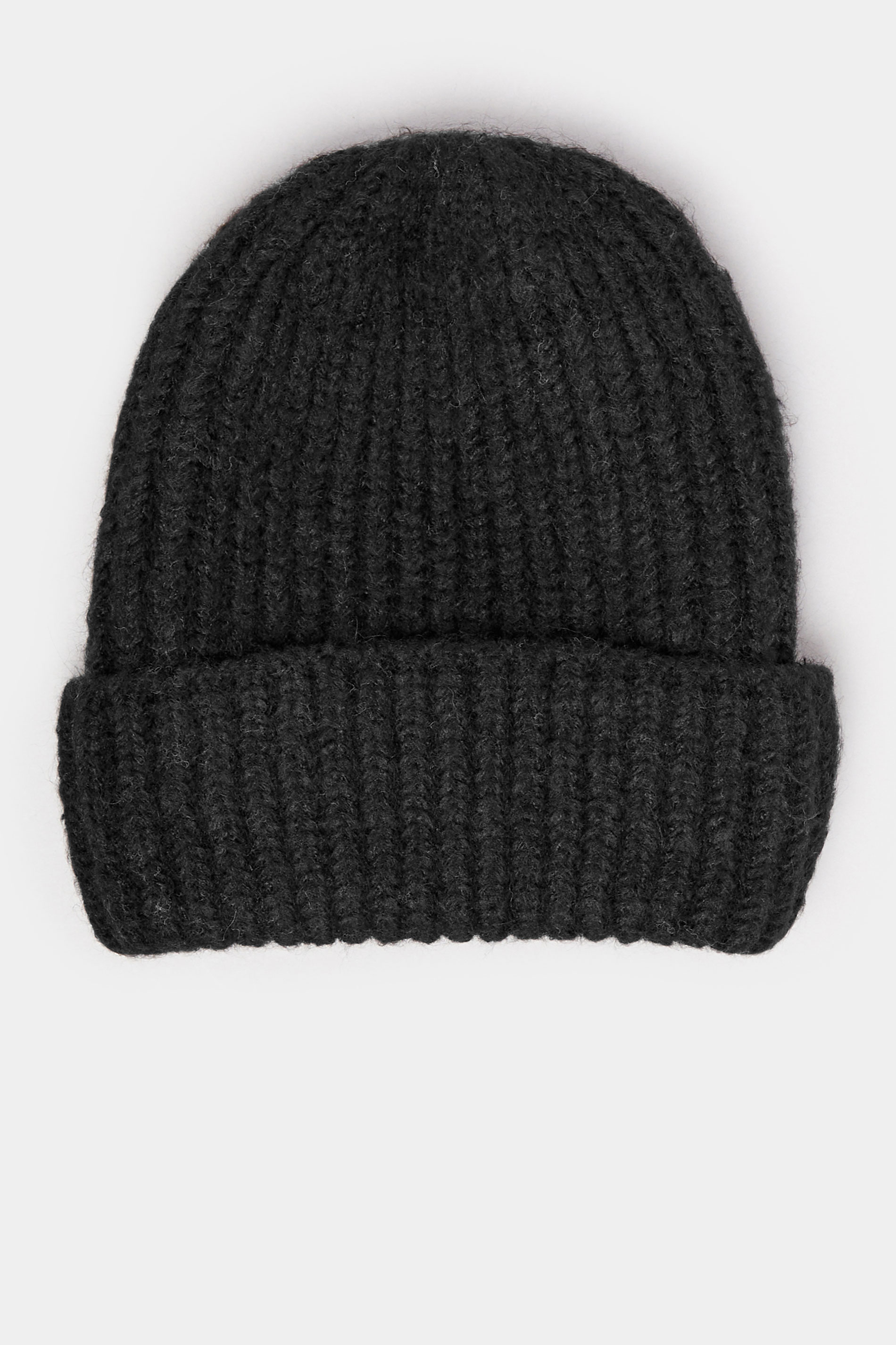 Black Chunky Knit Beanie | Yours Clothing 2