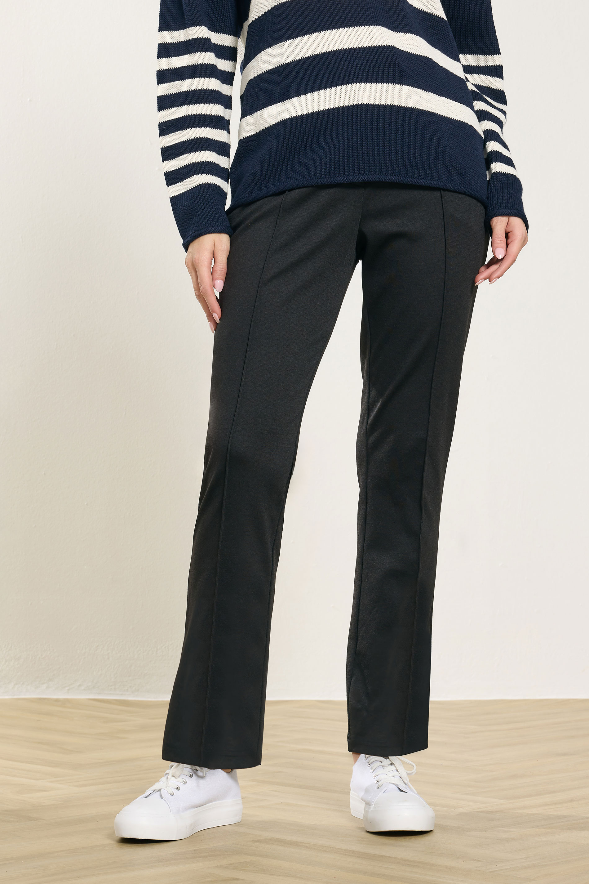 M&Co Black Ponte Slim Leg Trousers | M&Co 3