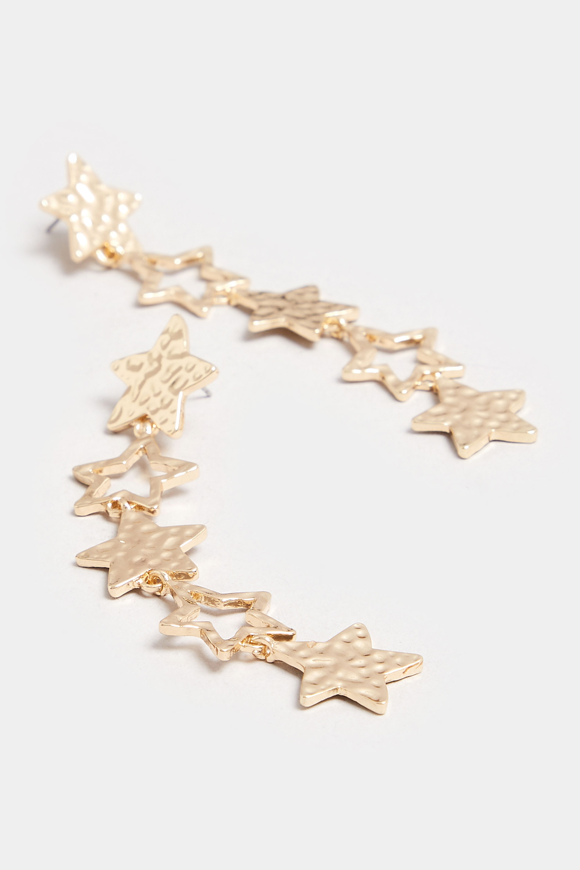 Gold Tone Star Drop Earrings | Yours Clothing 3