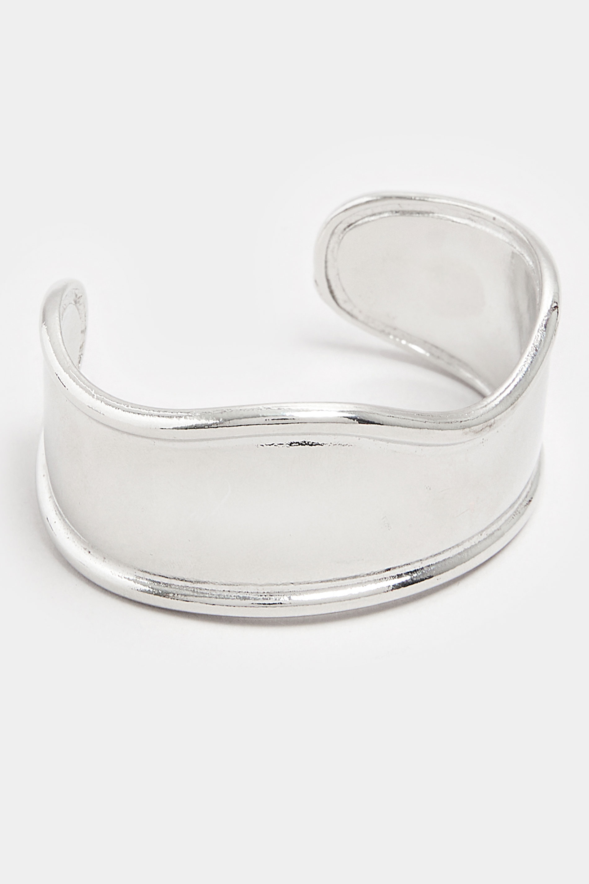 Silver Tone Cuffed Bracelet | Yours Clothing 3