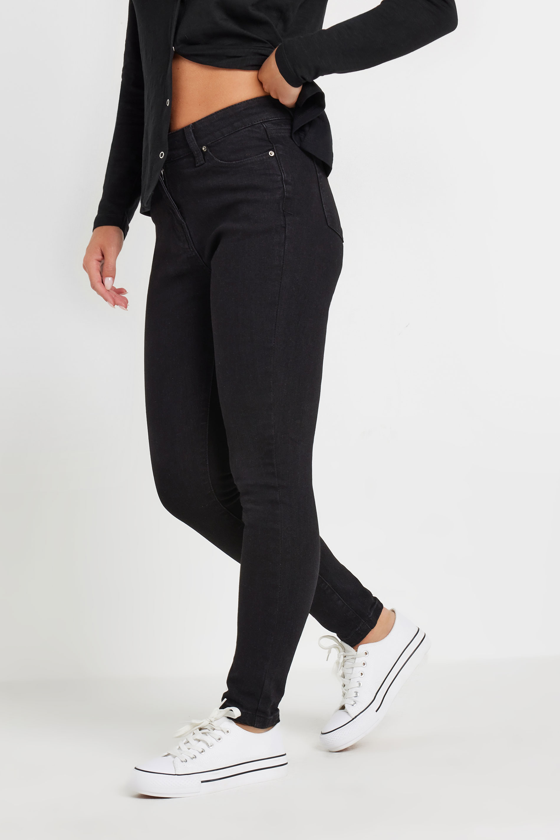 Petite Black Skinny AVA Jeans | PixieGirl 2