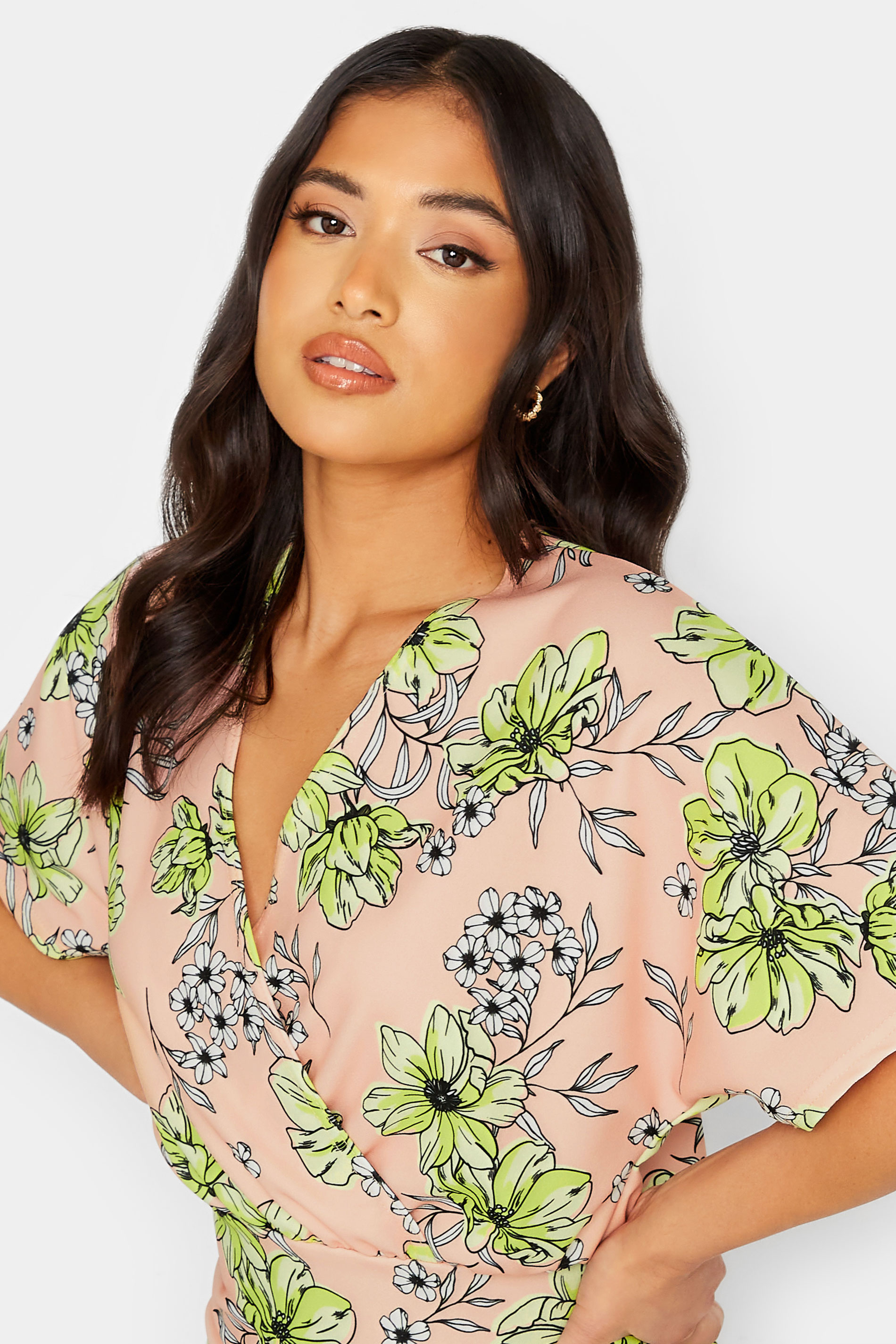 PixieGirl Blush Pink Floral Wrap Dress | PixieGirl 5