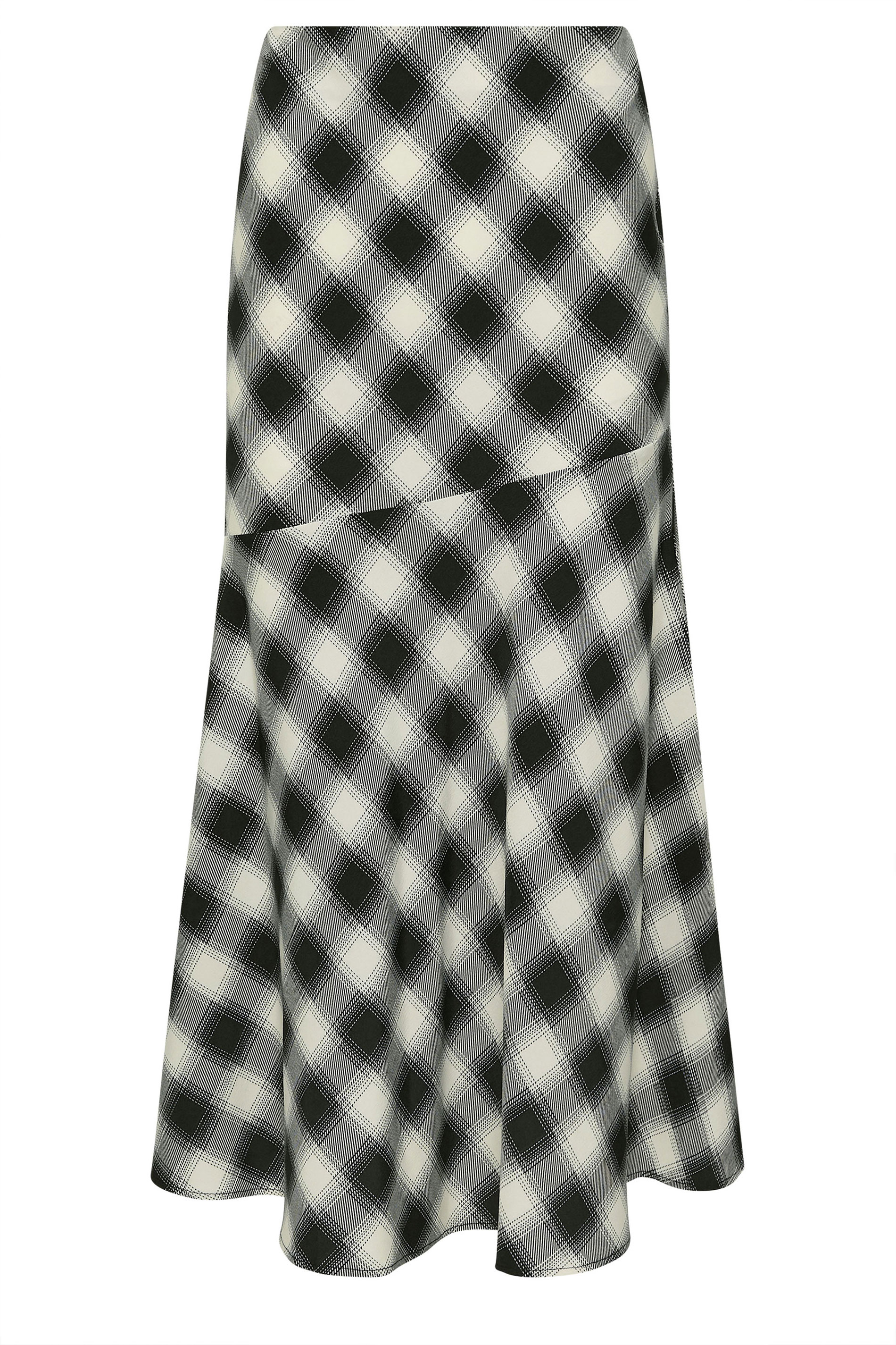 PixieGirl Petite Women's Black Blurred Check Maxi Skirt | PixieGirl 5