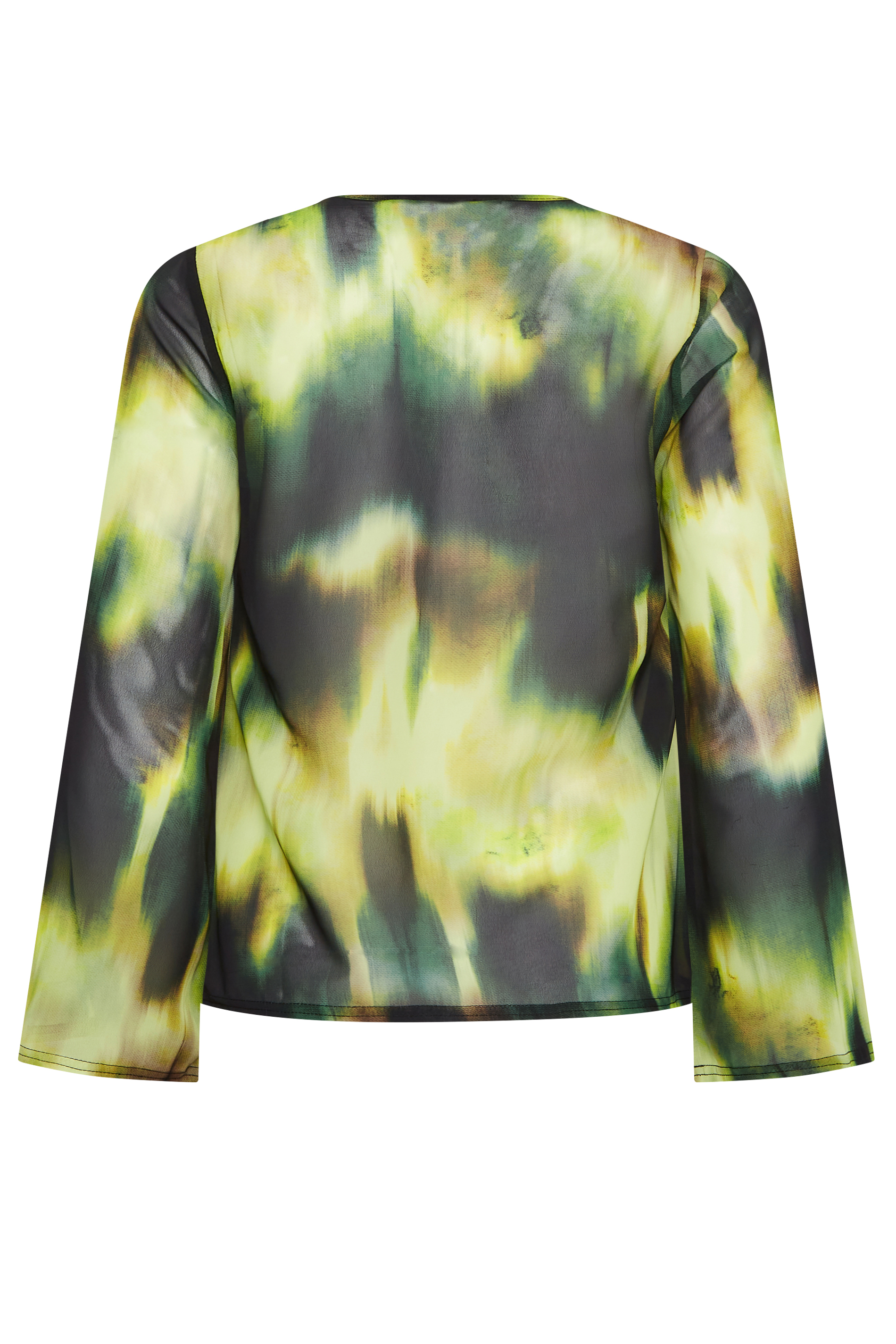 PixieGirl Green Blur Print Tie Front Top | PixieGirl 10