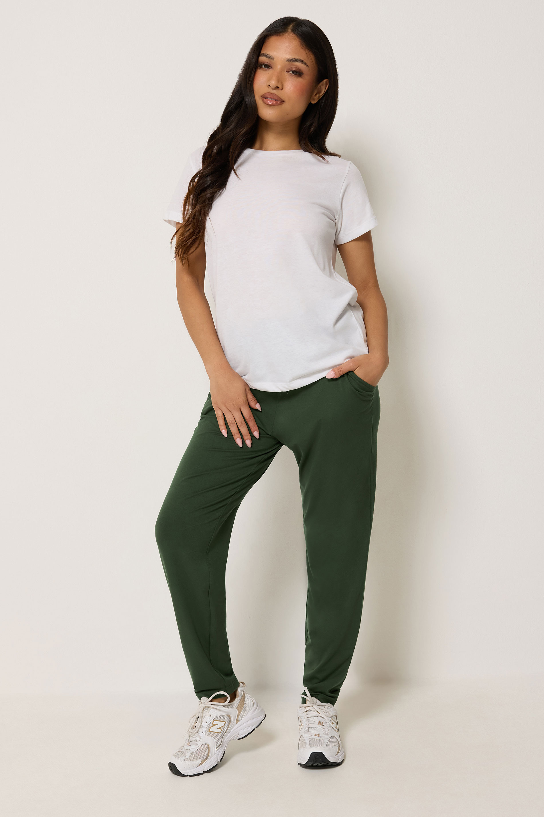 PixieGirl Petite Women's Forest Green Harem Trousers | PixieGirl 3