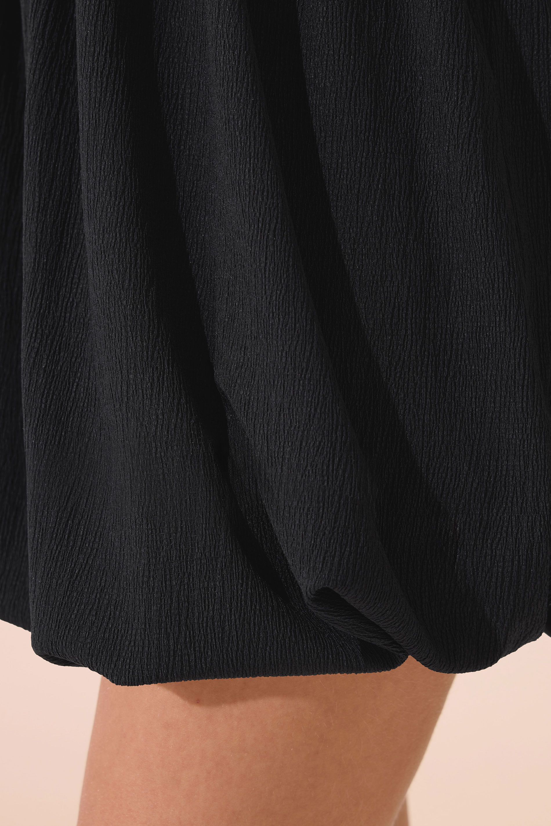 PixieGirl Petite Women's Black Bubble Hem Mini Dress | PixieGirl 4