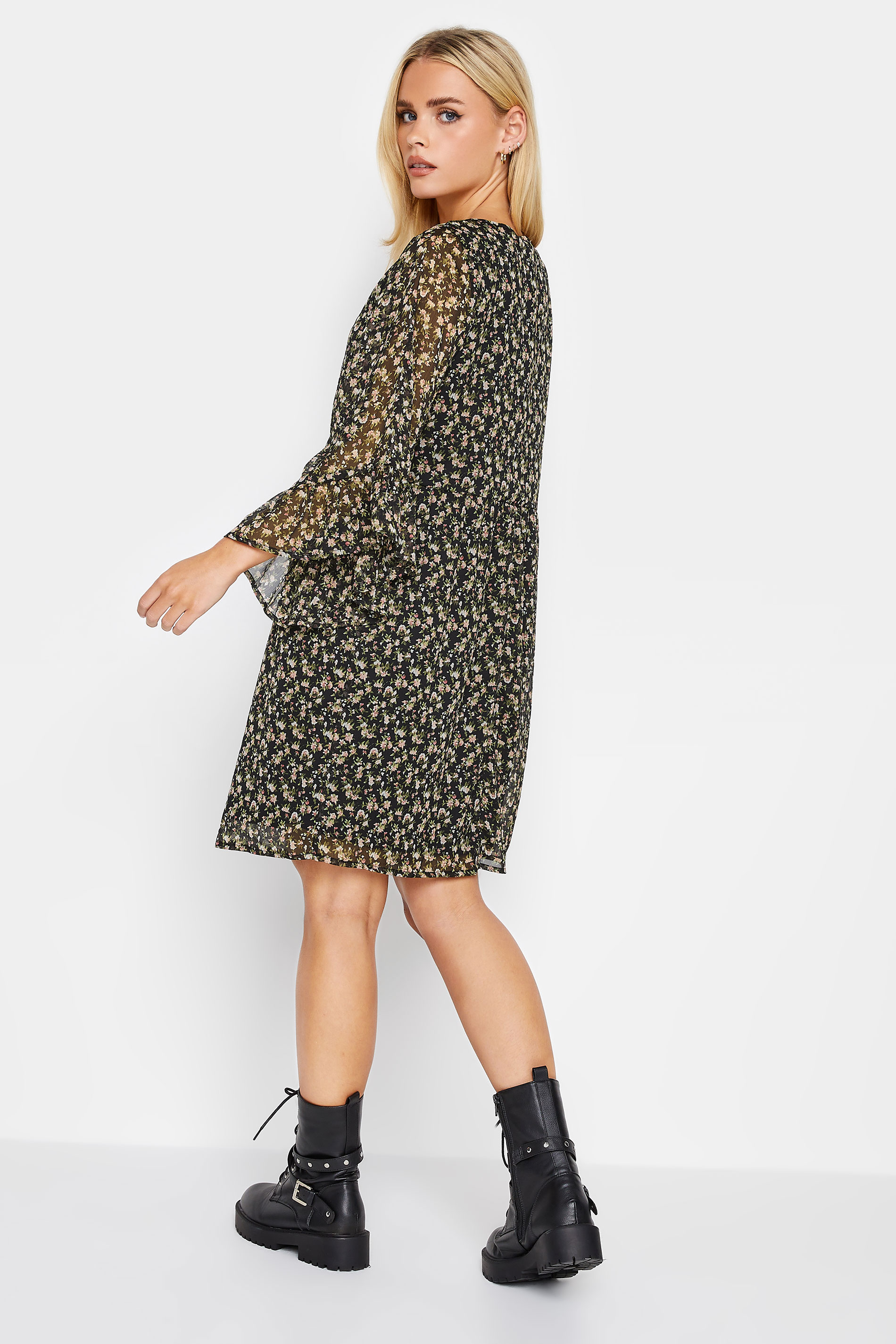PixieGirl Black Ditsy Print Dress | PixieGirl  4
