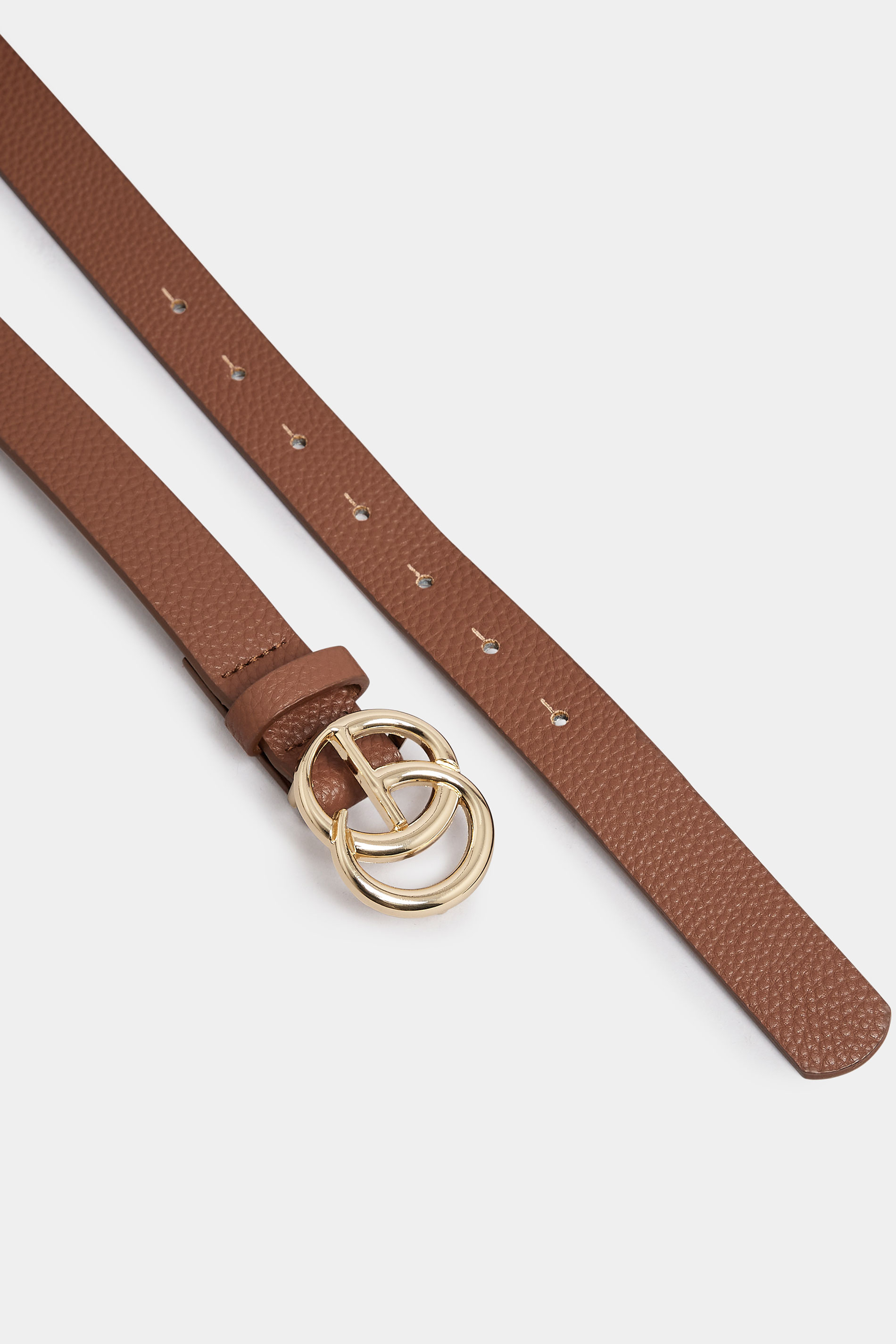 2 PACK Black & Brown Double Hoop Belts | Yours Clothing 7