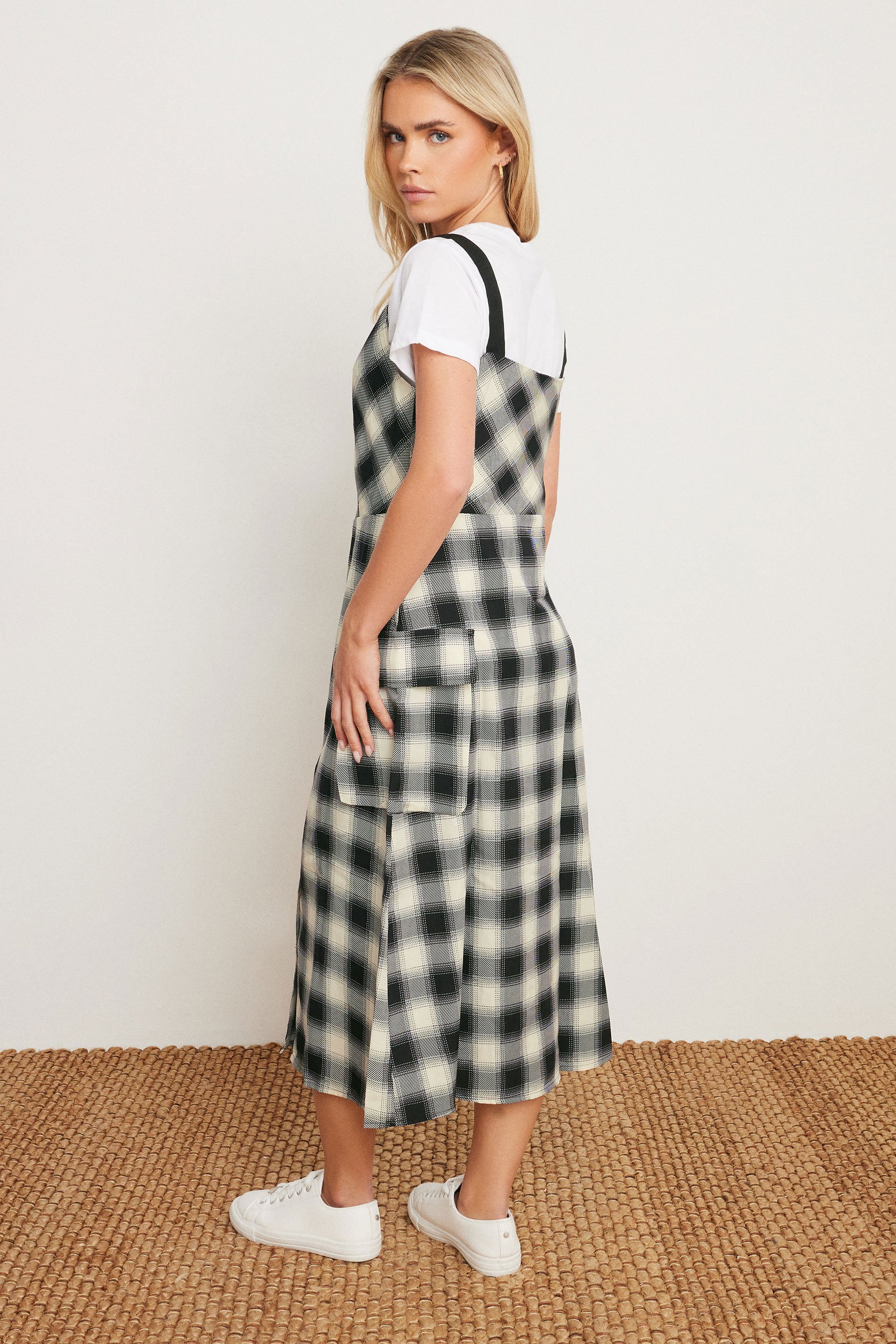 ハーリップトゥ　Lady Checkered Belted Midi Dress ハーリップトゥ Lady Checkered Belted Midi Dress レディース