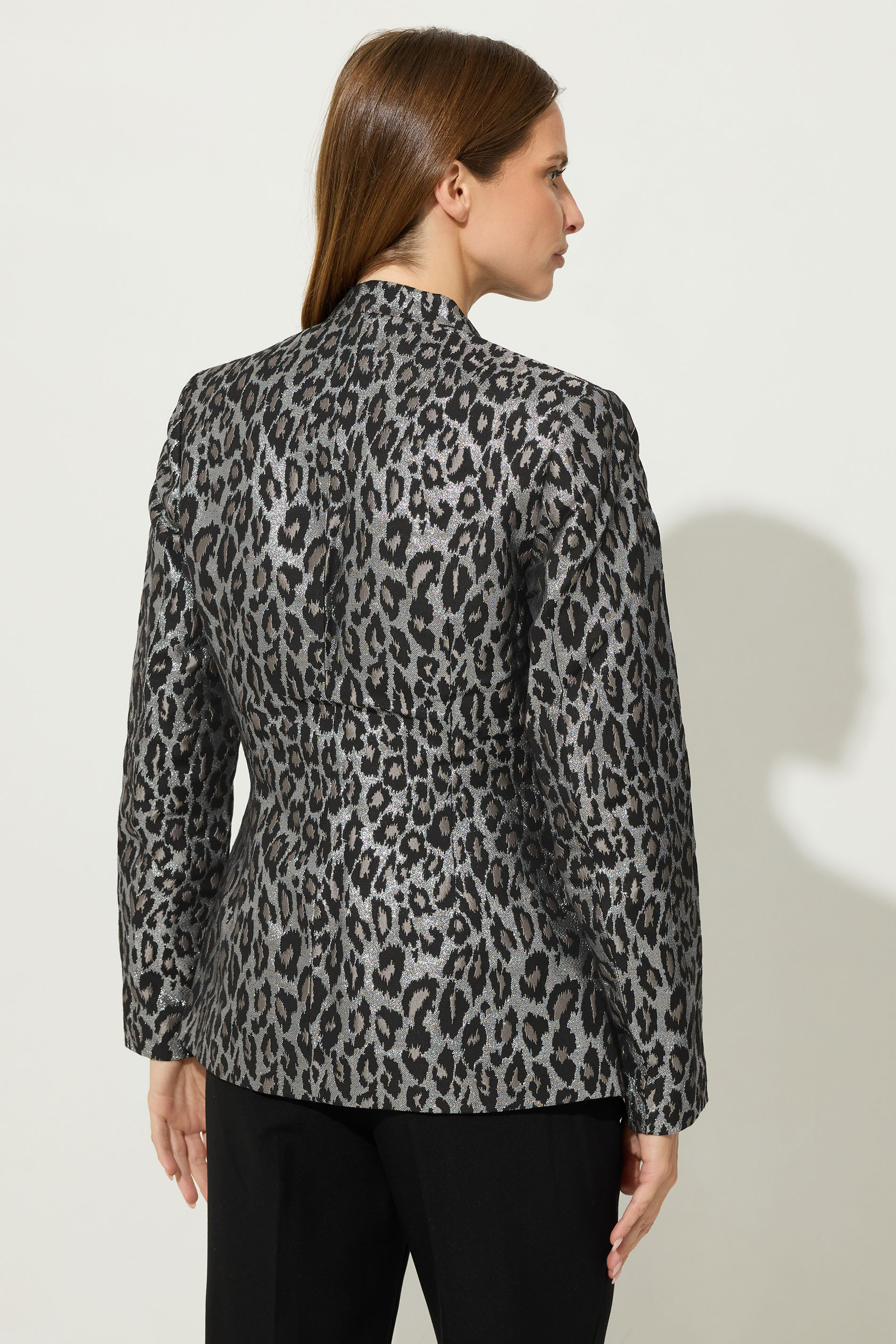 STAR Silver Leopard Tailored Jacquard Blazer | StarByJM 4