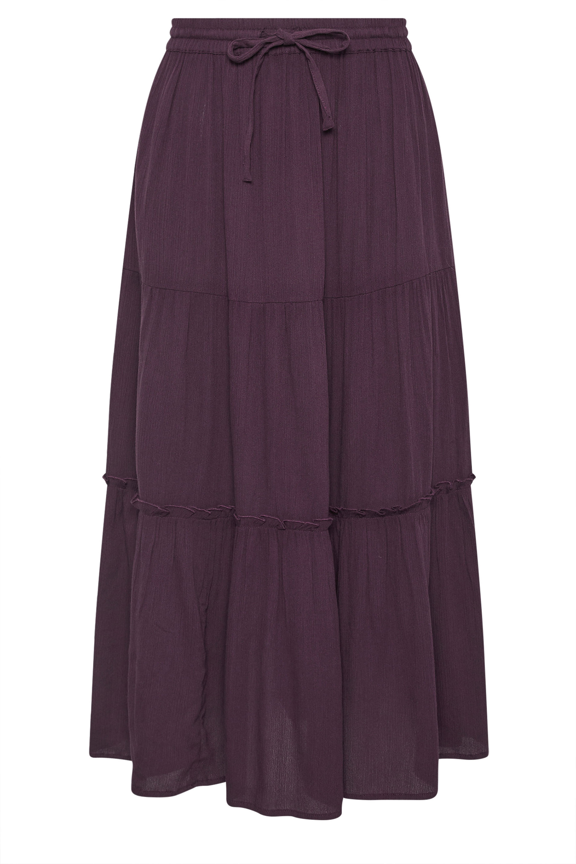 M&Co Petite Berry Purple Crinkle Maxi Skirt | M&Co 5