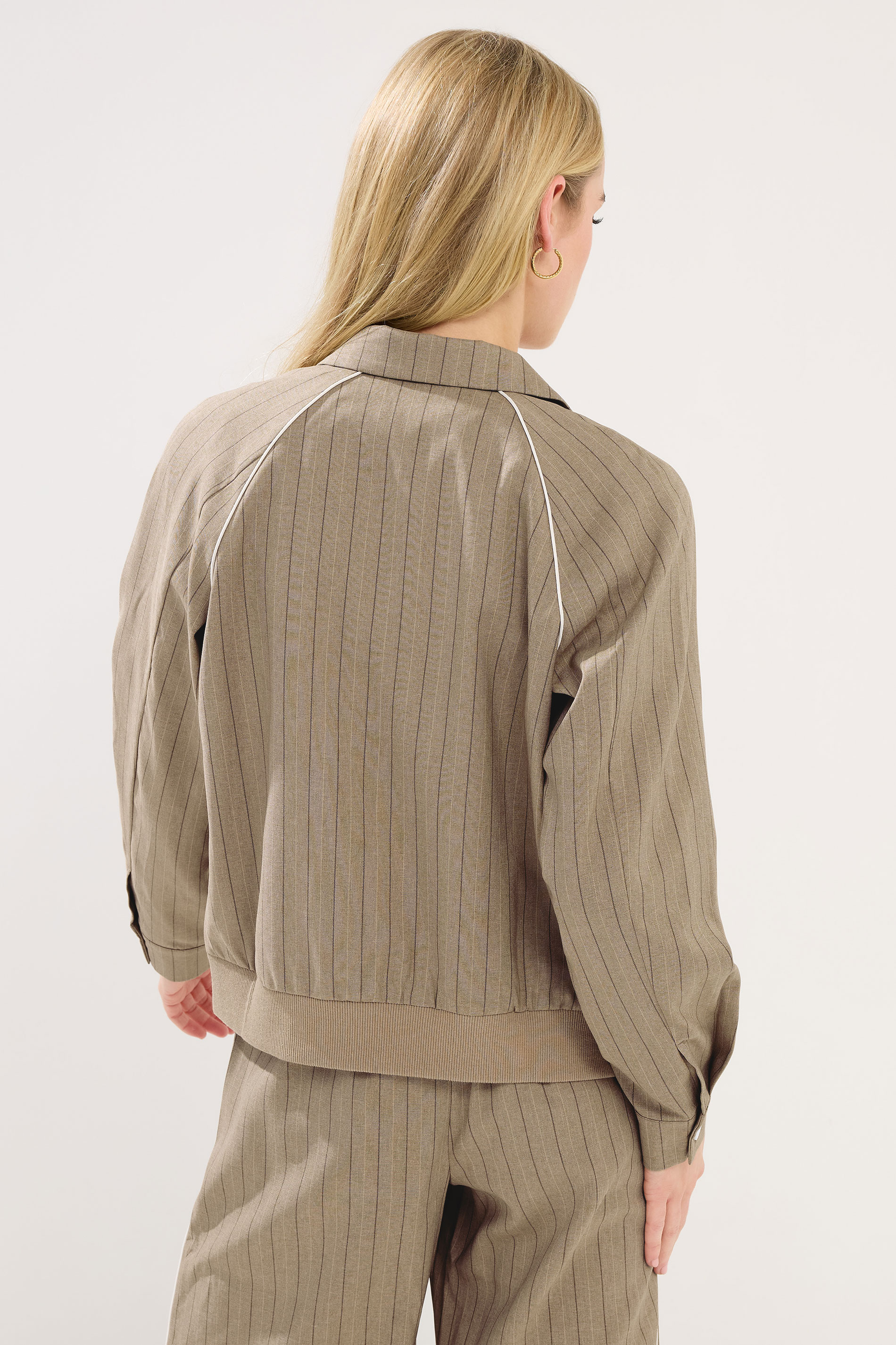 PixieGirl Petite Women's Blue Stripe Tailored Jacket | PixieGirl  4