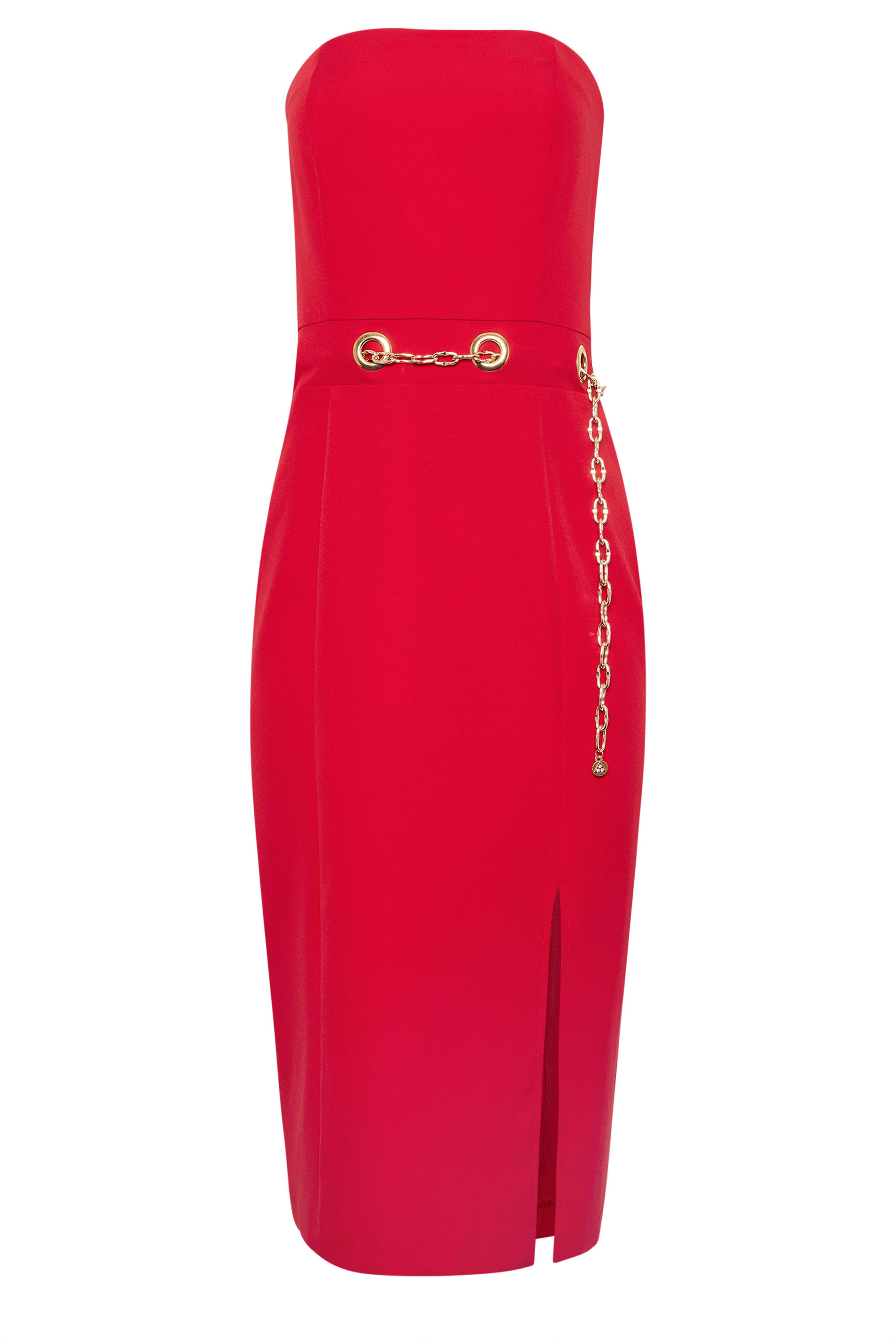 STAR Red Chain Bandeau Midi Dress | StarByJM 6