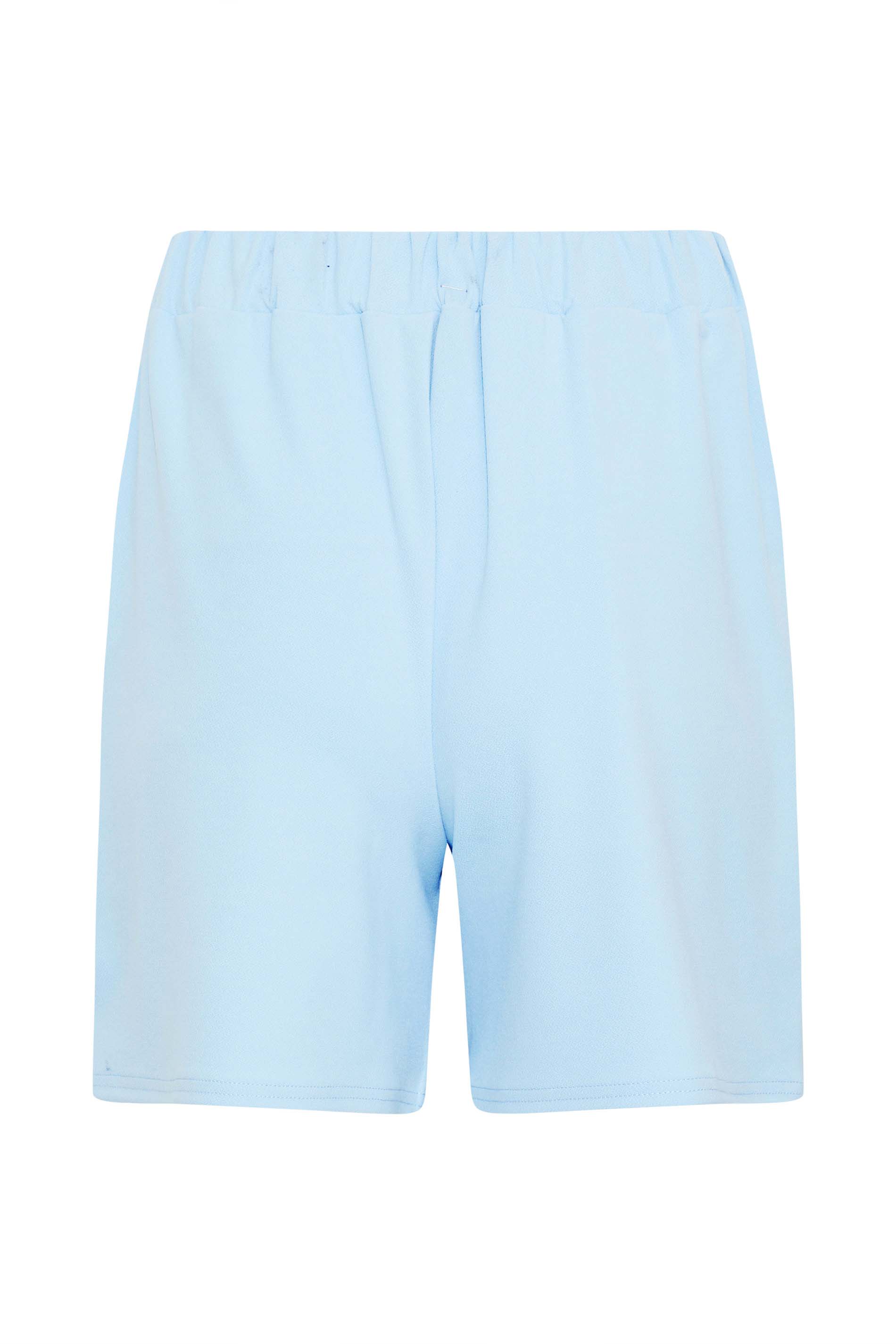 Petite Light Blue Scuba Shorts | PixieGirl  5