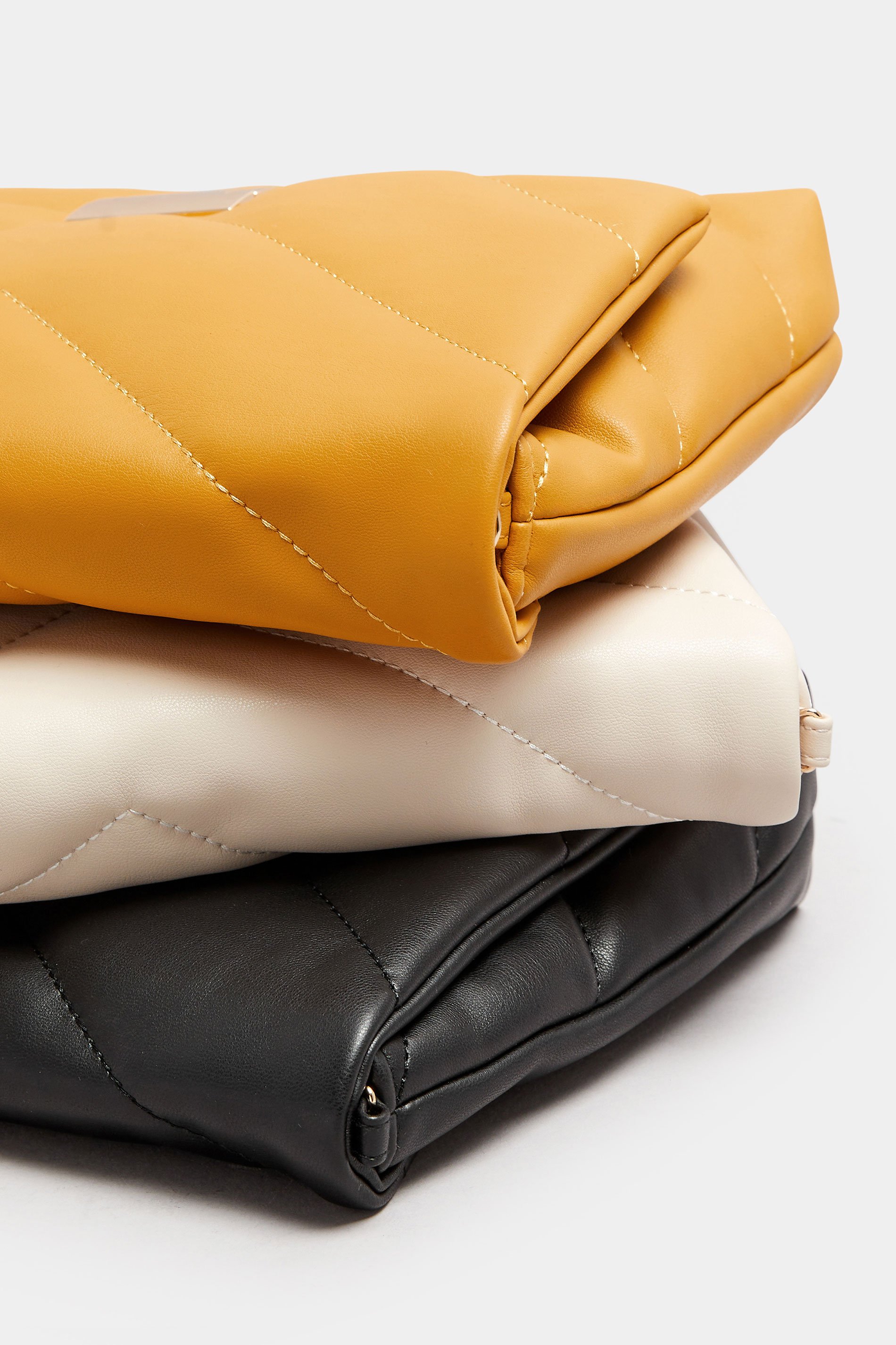 Camel Brown Faux Leather Quilted Shoulder Bag | Yours Clothing 7