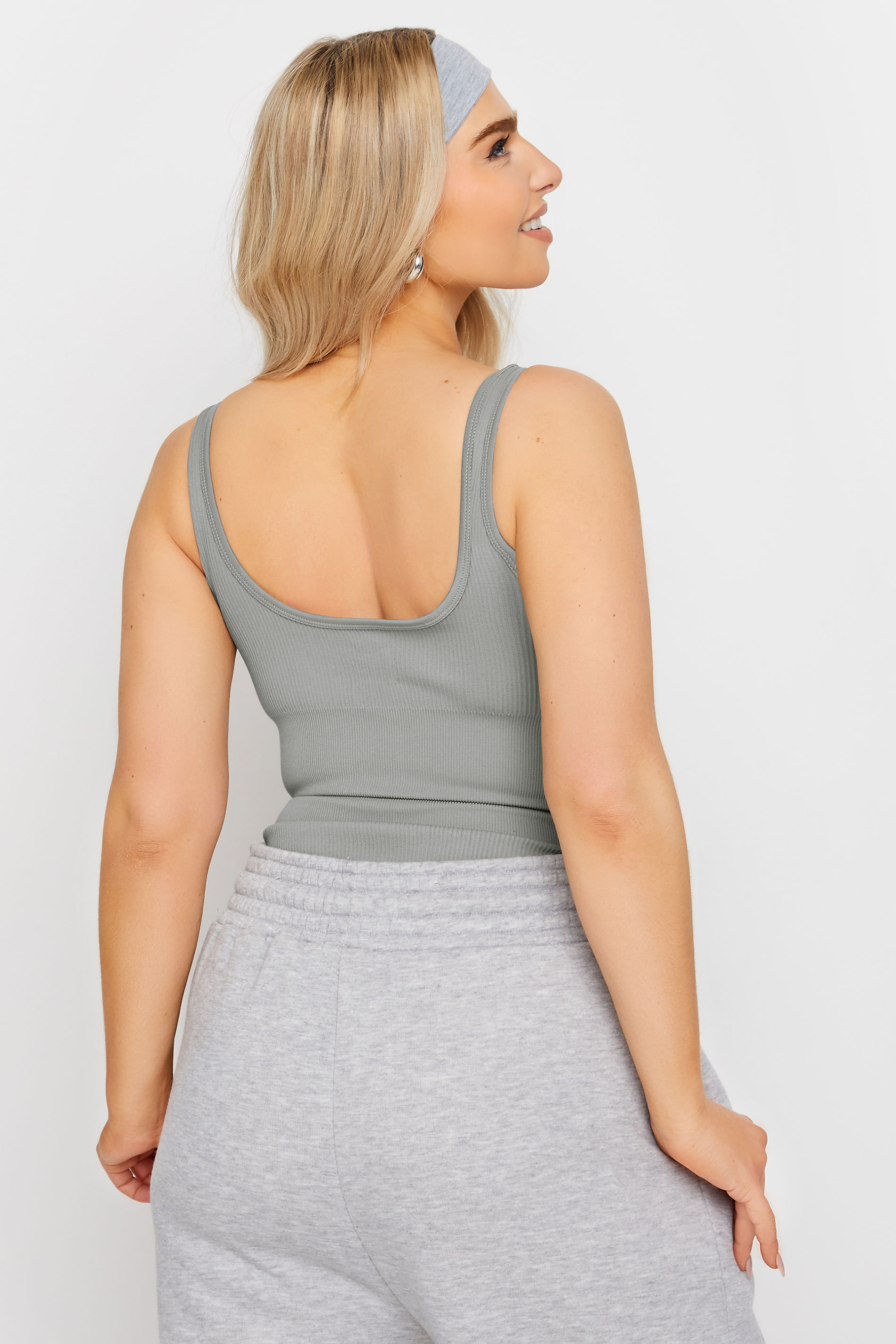 Grey Ribbed Seamless Bodysuit | PixieGirl 3