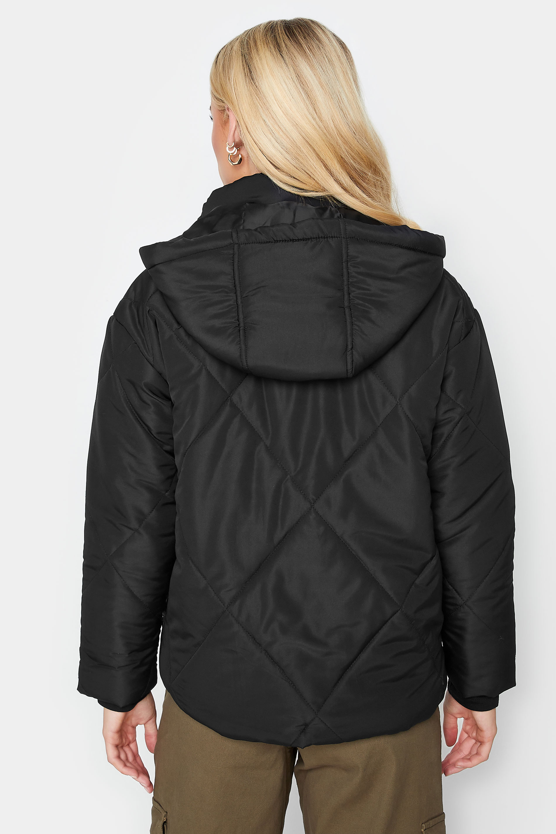 Petite Black Quilted Puffer Jacket | PixieGirl  3