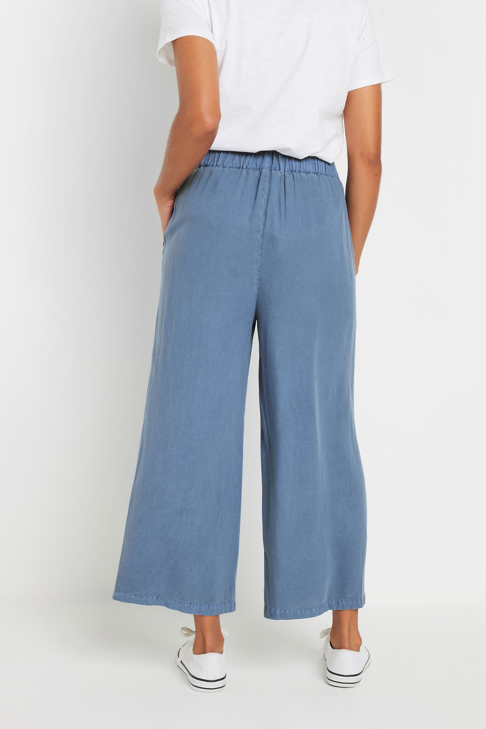 M&Co Blue Wide Leg Culottes | M&Co  2