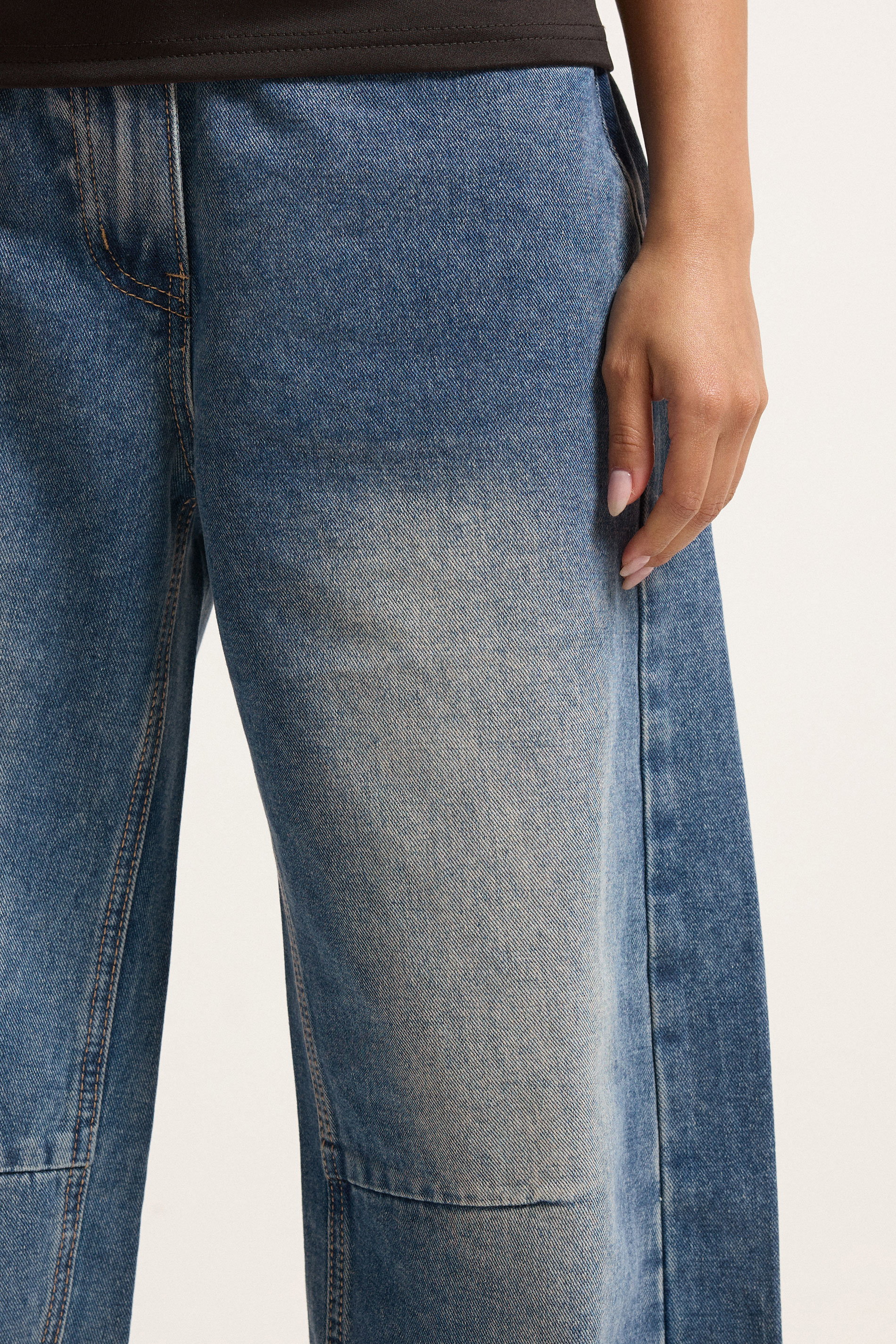 PixieGirl Petite Women's Mid Blue Balloon Jeans | PixieGirl 5