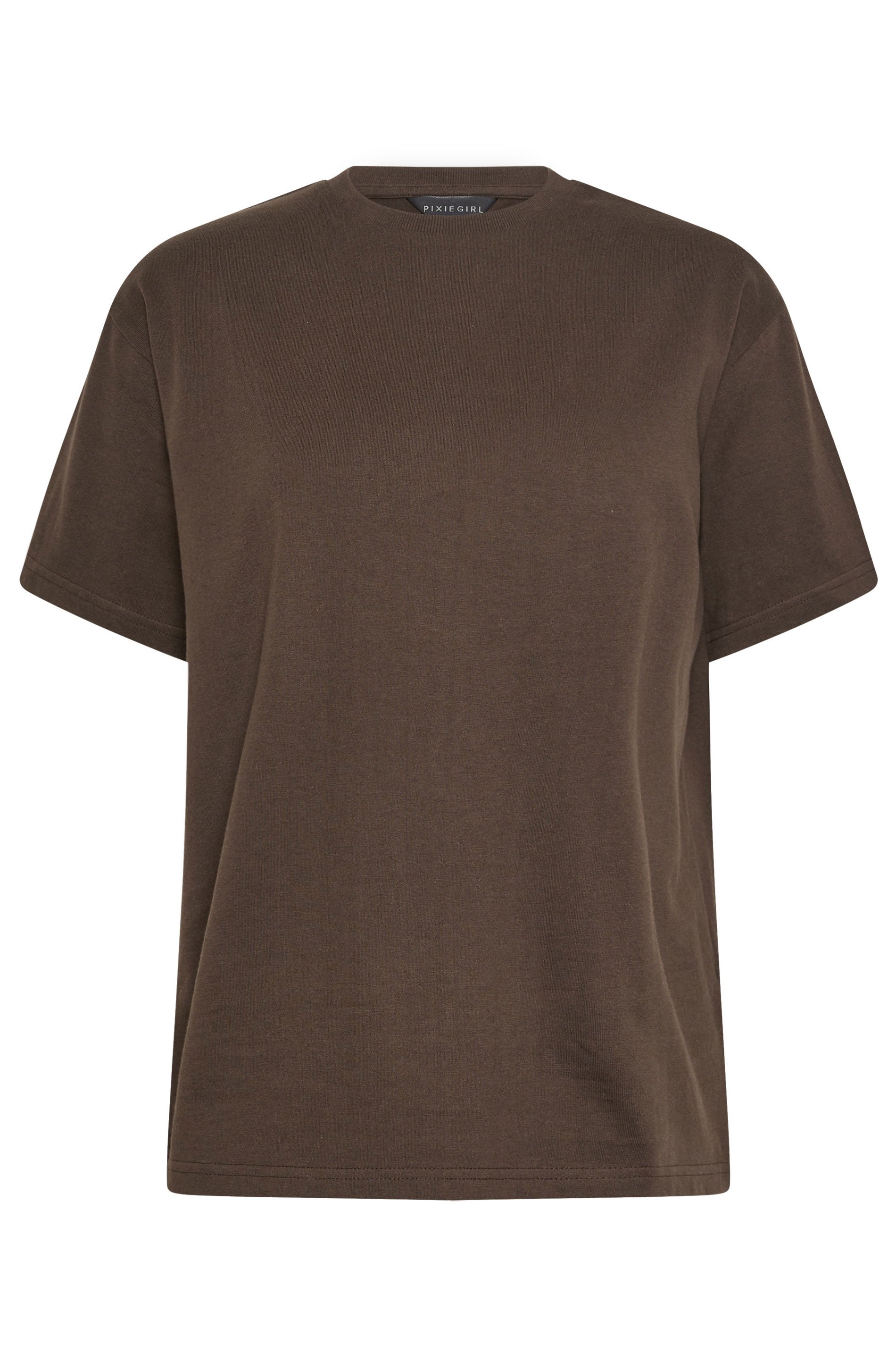 PixieGirl Petite Women's 2 PACK Chocolate Brown & Navy Blue Oversized T-Shirts | PixieGirl 3