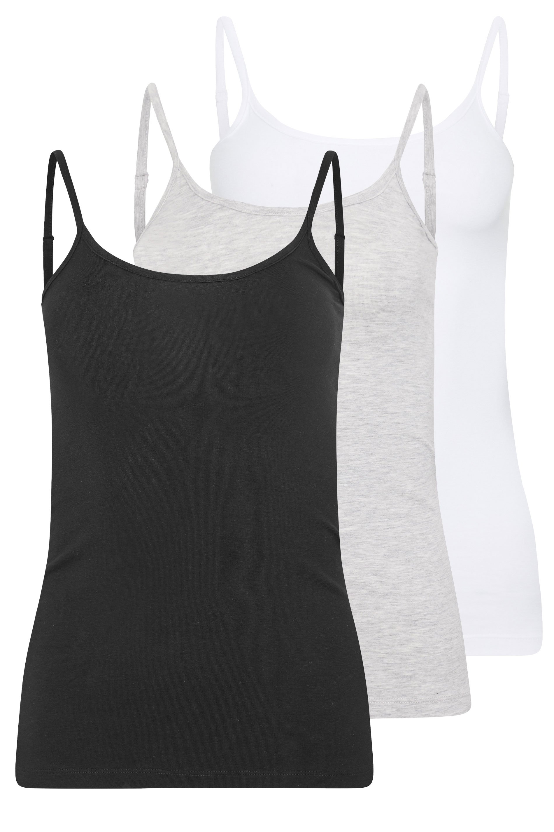 3 PACK Petite Black & White Cami Vest Tops | PixieGirl 8