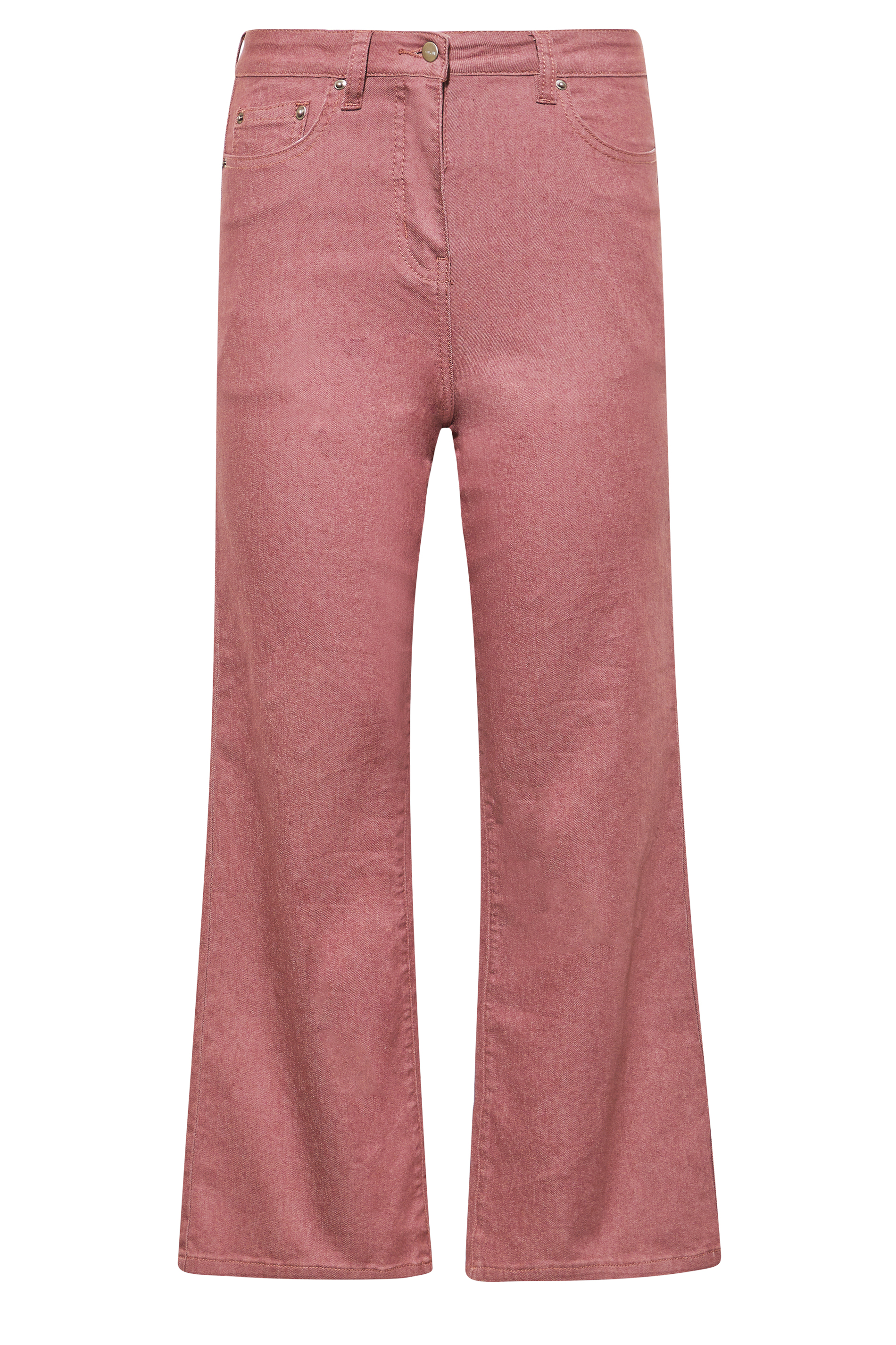 Petite Pink Wide Leg Jeans | PixieGirl 5