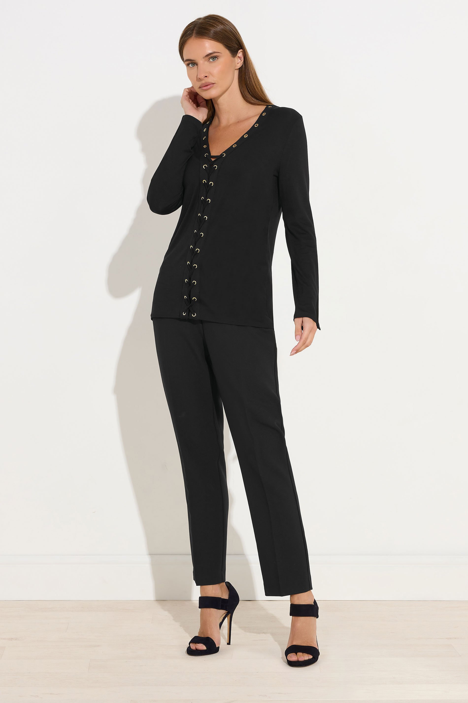 STAR Black Lace Up Eyelet Top | StarByJM 4