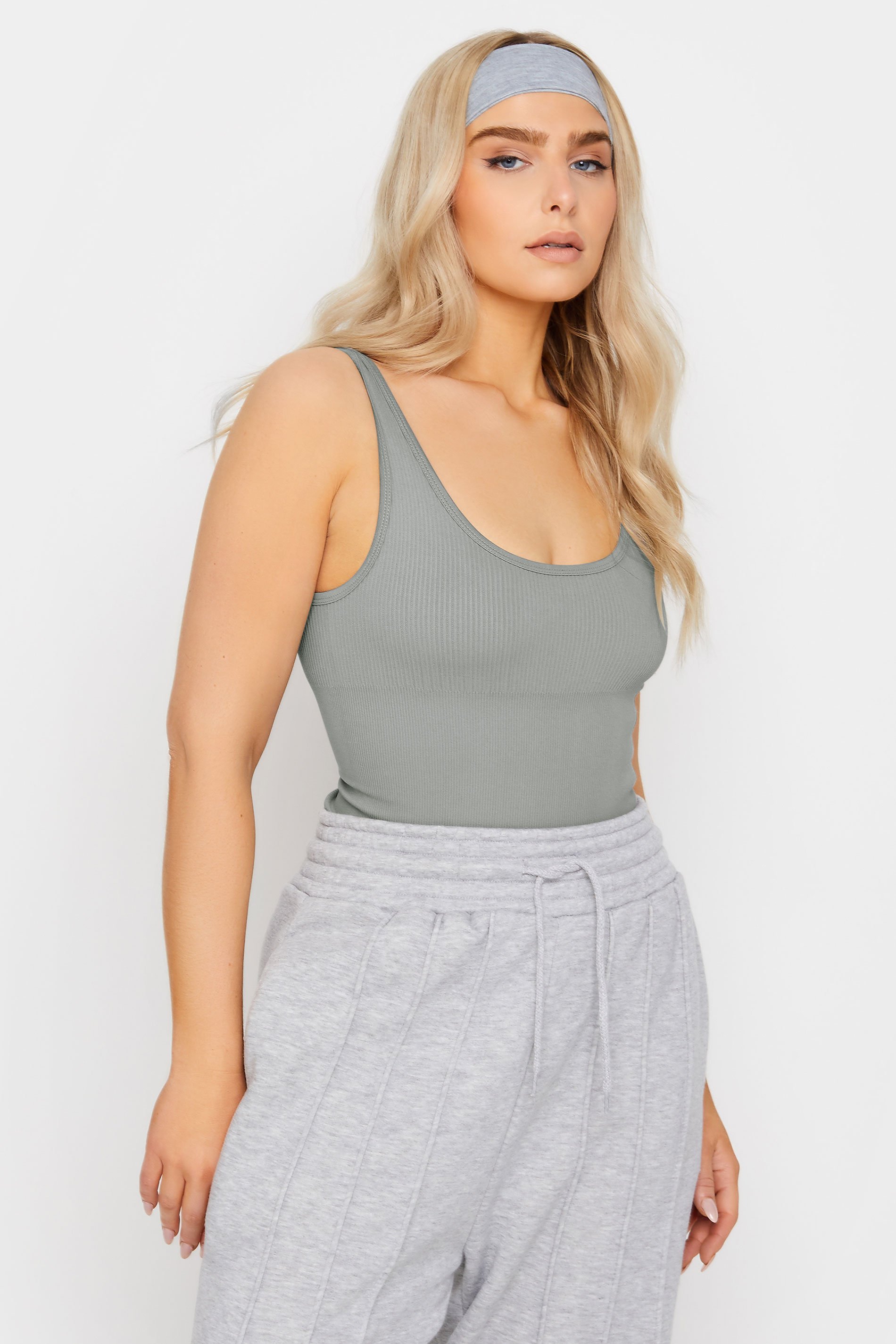 Grey Ribbed Seamless Bodysuit | PixieGirl 1