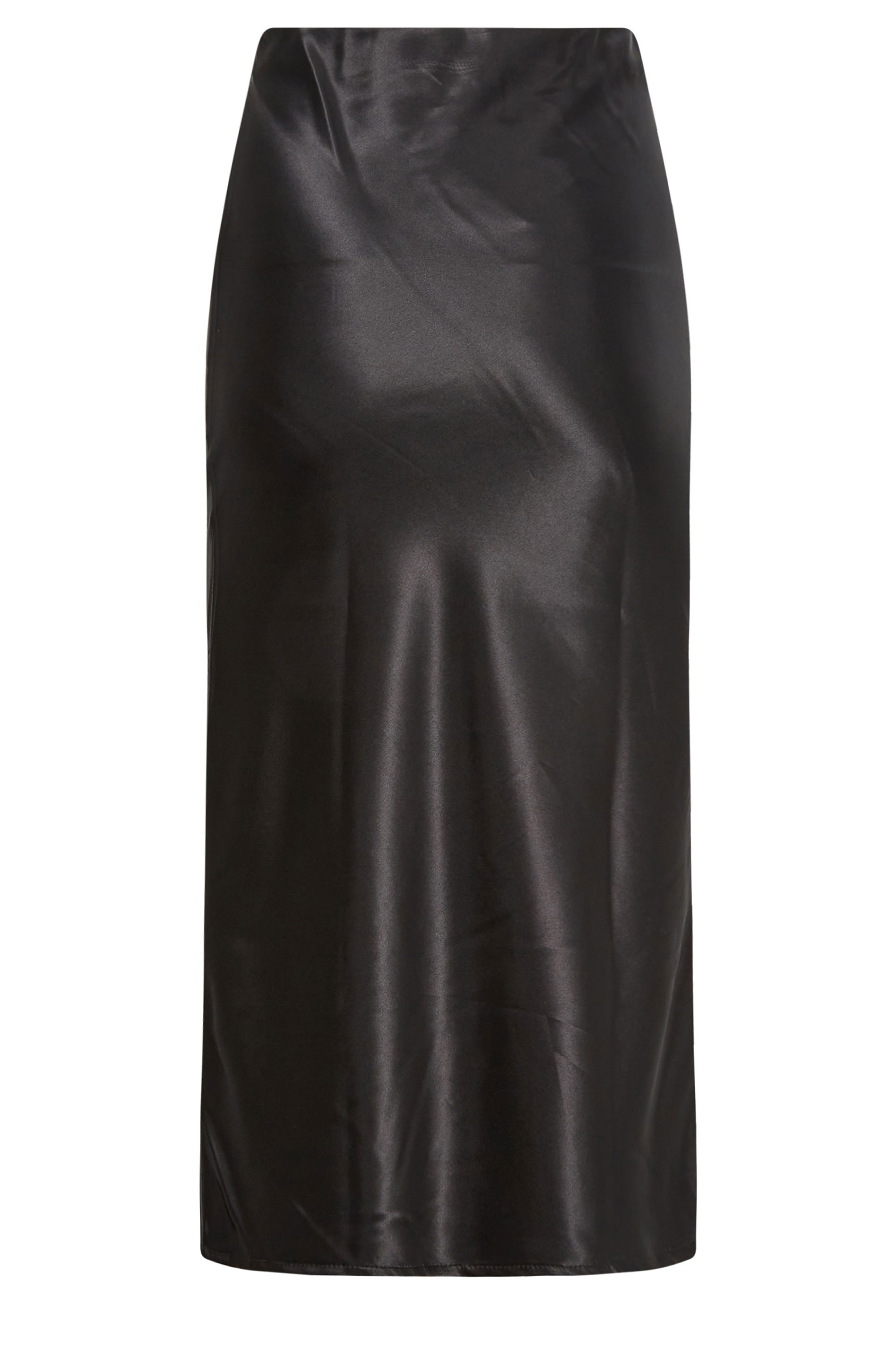 PixieGirl Black Satin Midaxi Skirt | PixieGirl
