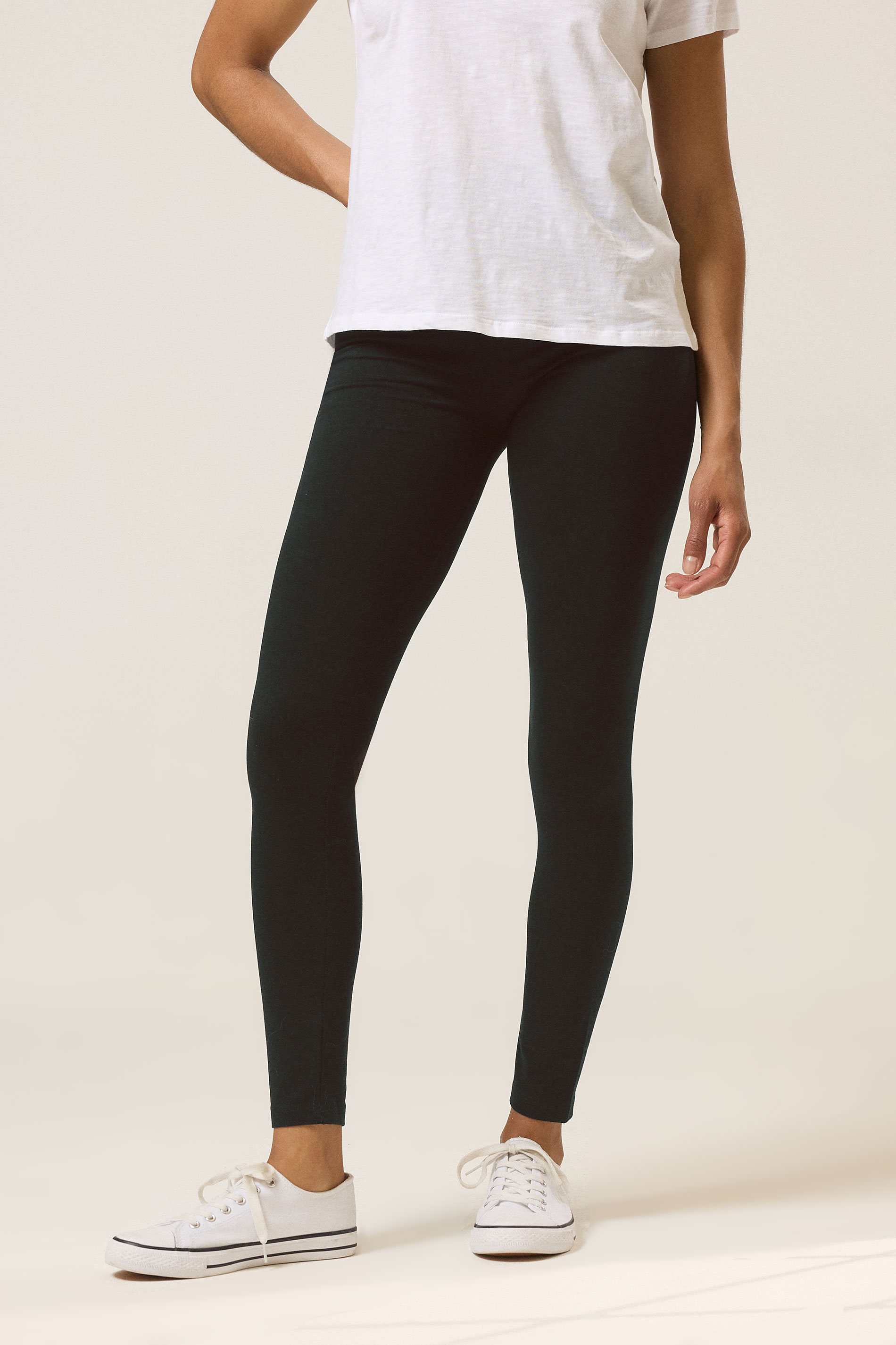M&Co Black Stretch Cotton Leggings | M&Co 3