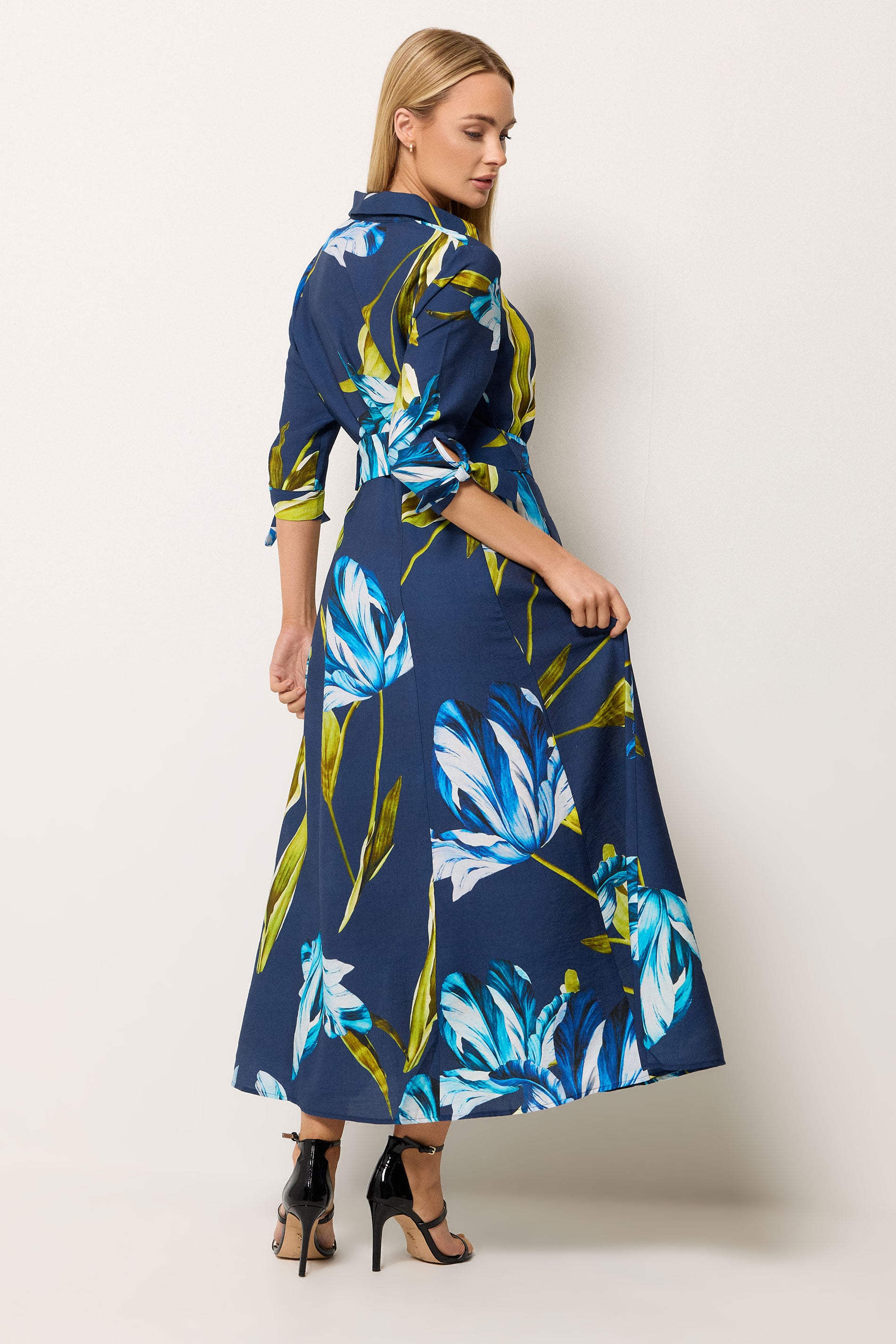 STAR Blue Floral Print Shirt Dress | StarByJM 2