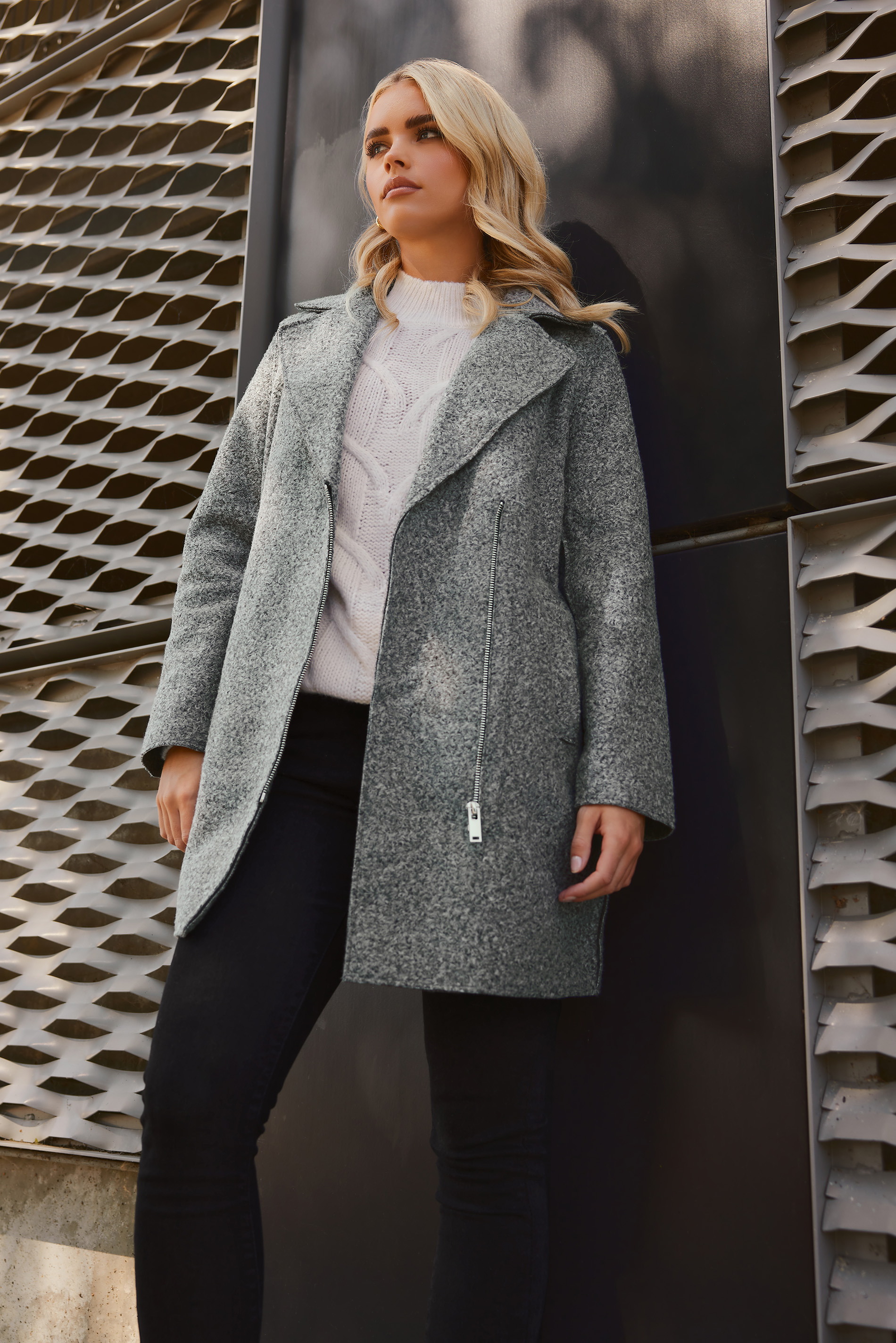 PixieGirl Grey Boucle Formal Coat | PixieGirl 1