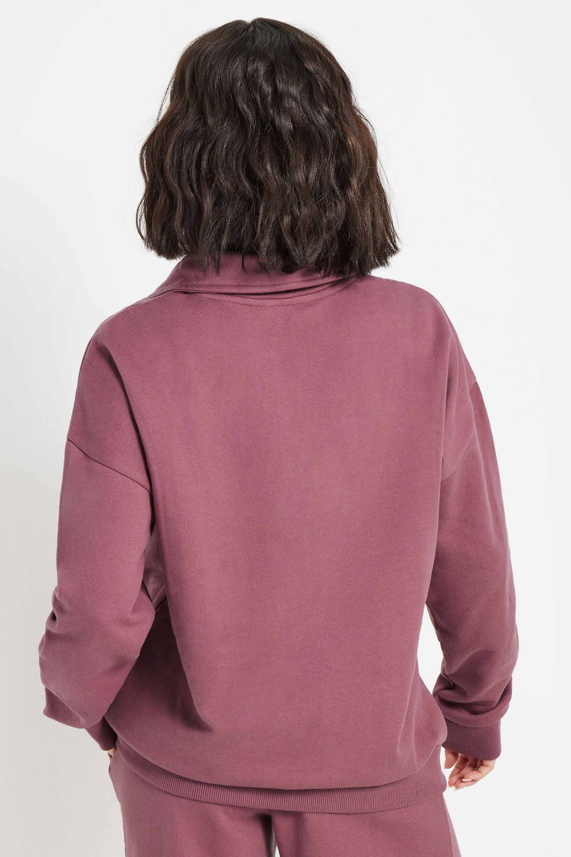 PixieGirl Petite Women's Blush Pink Quarter Zip Sweatshirt | PixieGirl 4