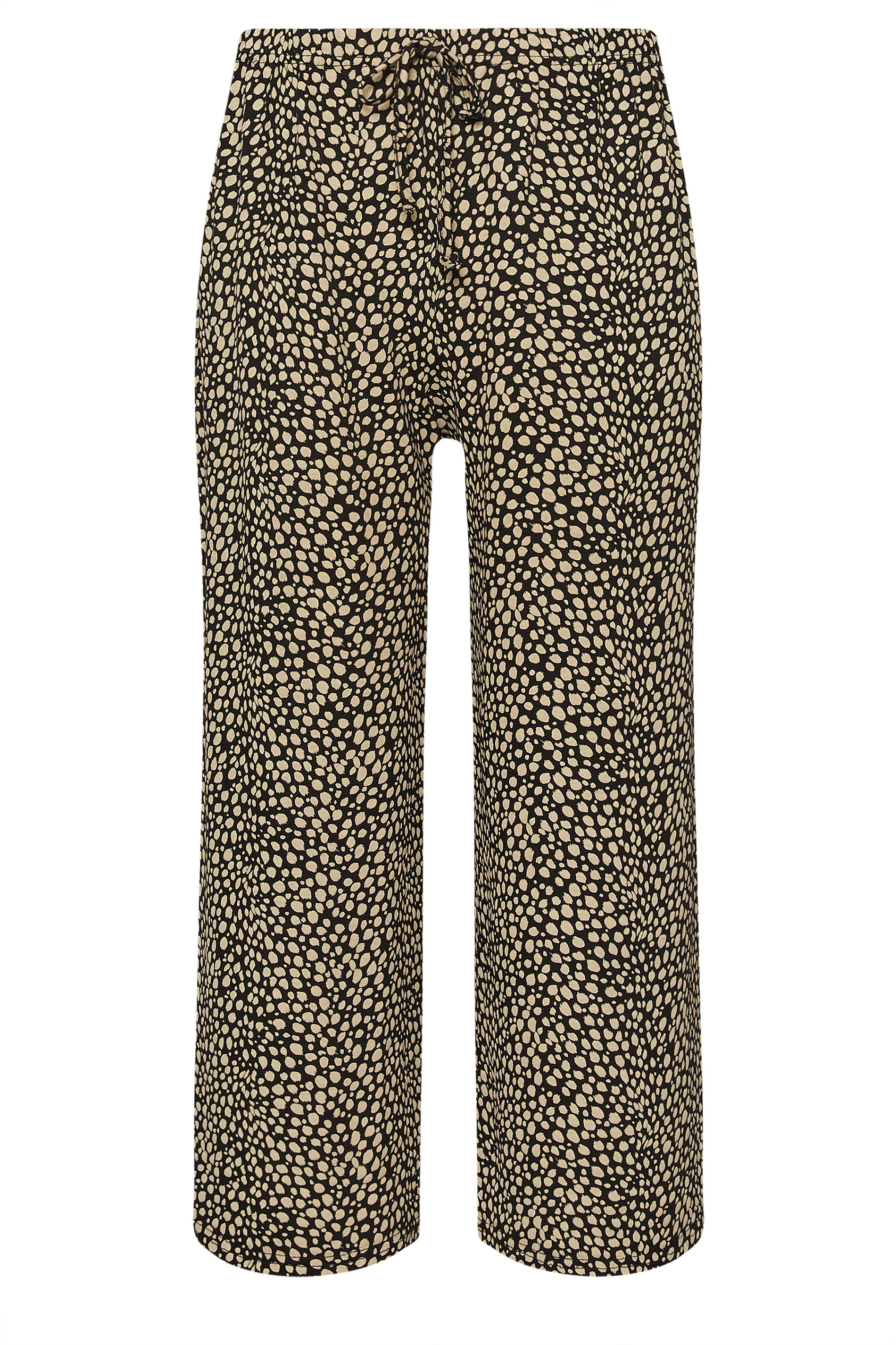 PixieGirl Petite Women's Black Spot Print Cropped Trousers | PixieGirl 5