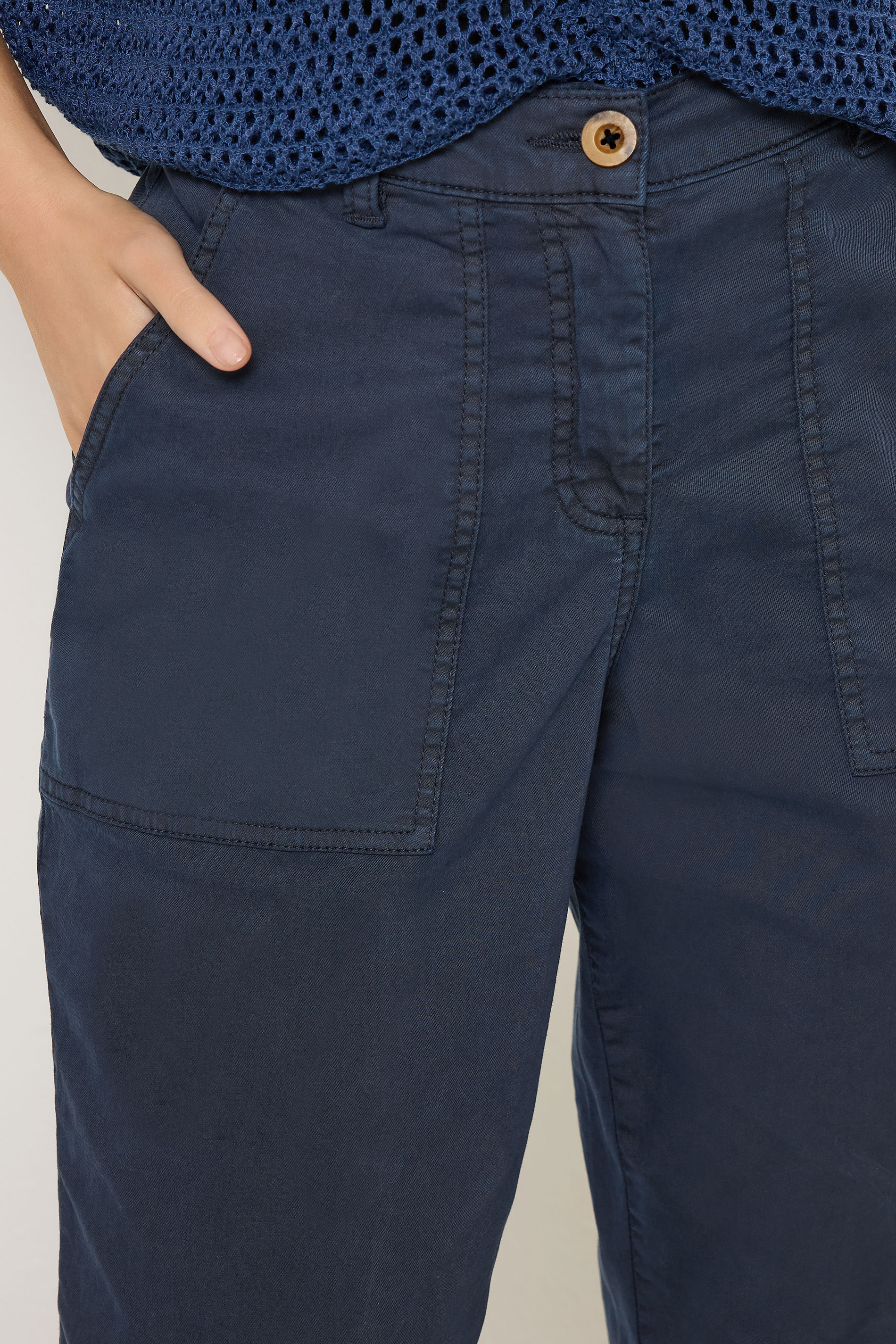 M&Co Navy Blue Carpenter Trousers | M&Co 4